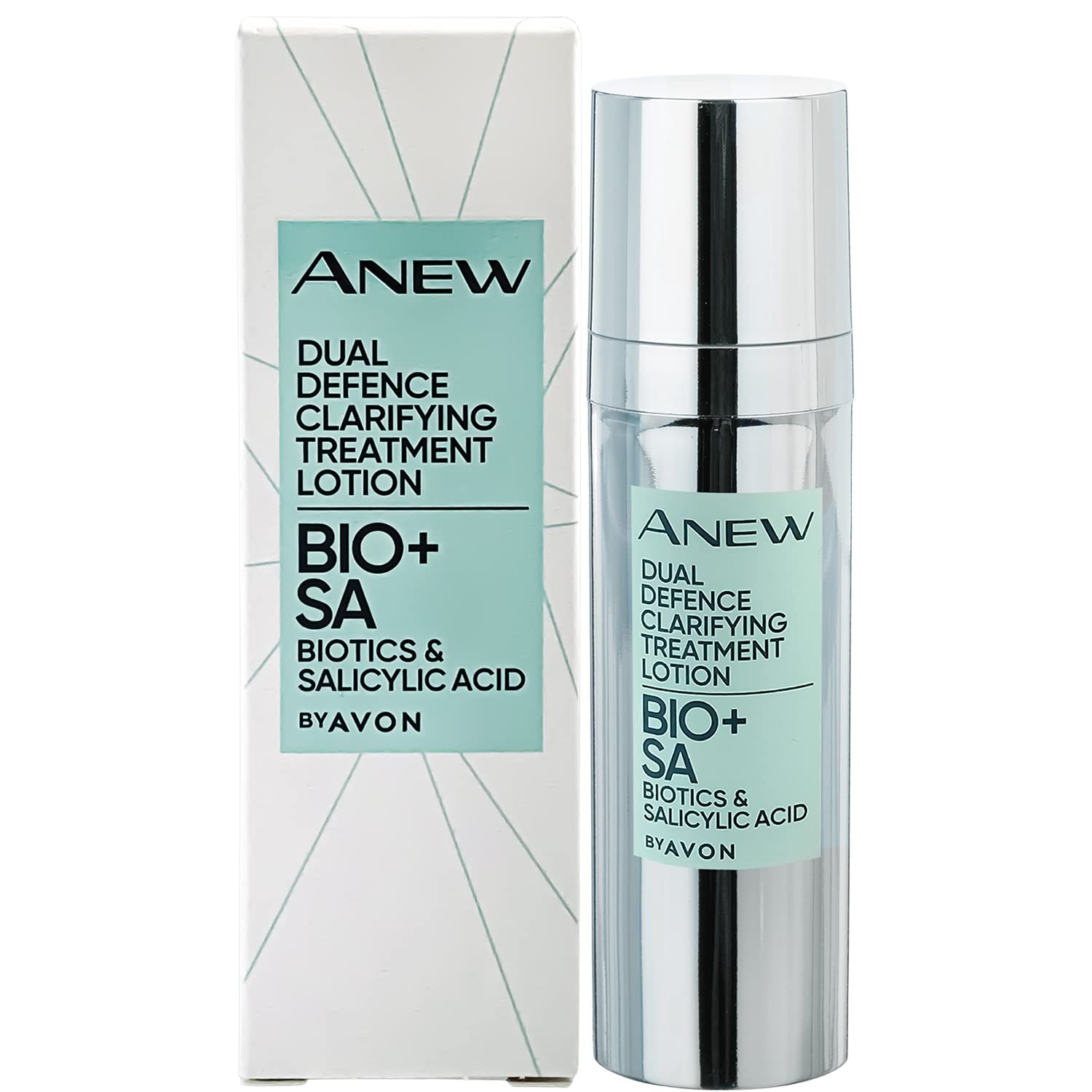 Avon Anew Dual Defence Clarifying Treatment Lotion with Biotics & Salicylic Acid - 30ml, Oil-Free Face Moisturizer for Acne-Prone Skin - Perfect for Daily Skincare Routine & Blemish Control
