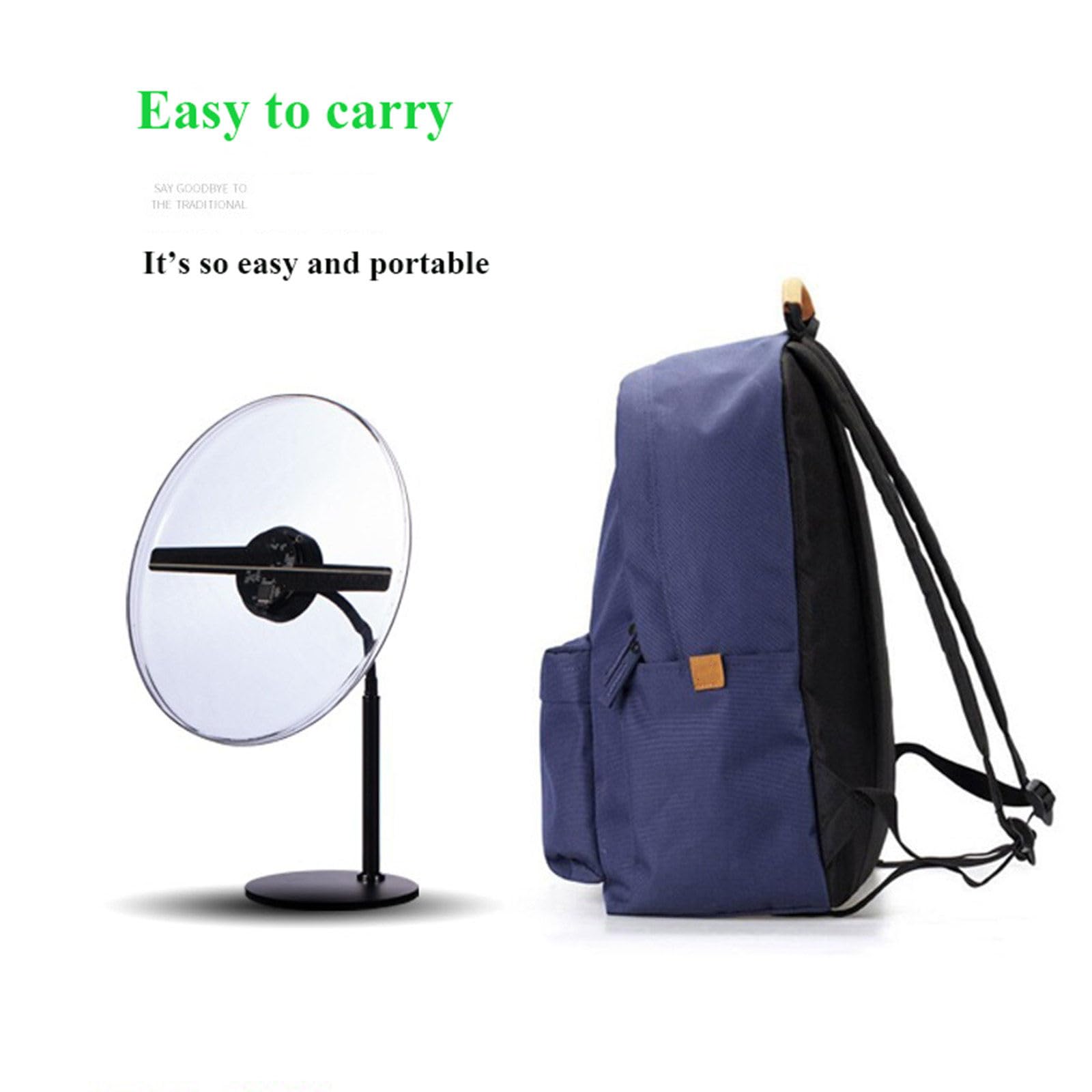 3D Hologram Fan Projector - 30cm WiFi LED Holographic Display Lamp with Video & Image Support for Desktop Advertising, Home Decor, and Retail Visual Merchandising