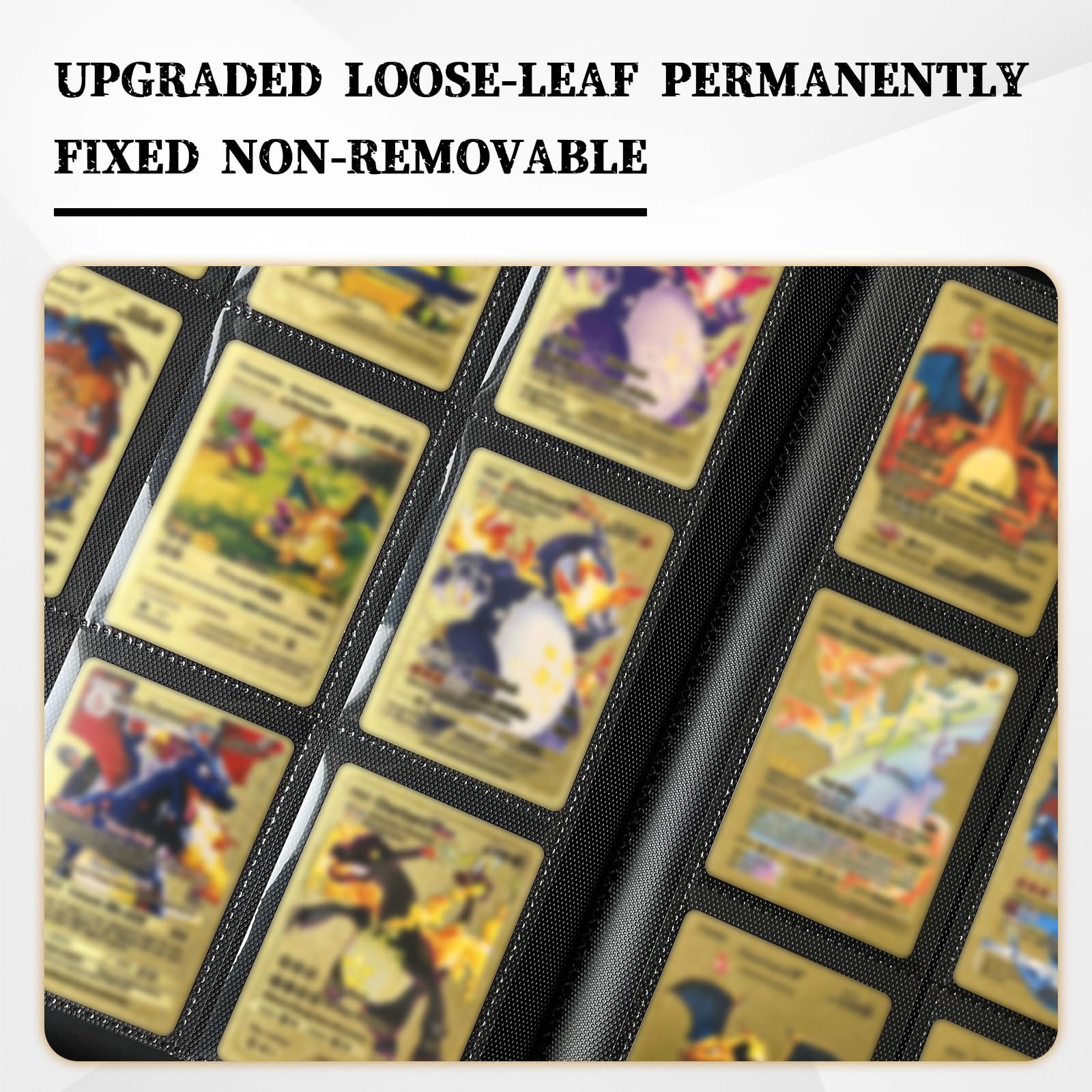 360 Pocket Card Binder - 9 Pocket Trading Card Holder with Durable Bronze Finish | Perfect for Pokemon, MTG, and Sports Card Collectors & Organizers
