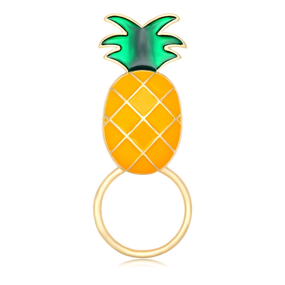 MANZHEN Enamel Pineapple Fruit Magnetic Brooch - Cute Eyeglass Holder & Fashion Accessory for Women - Perfect for Office, Parties & Everyday Wear