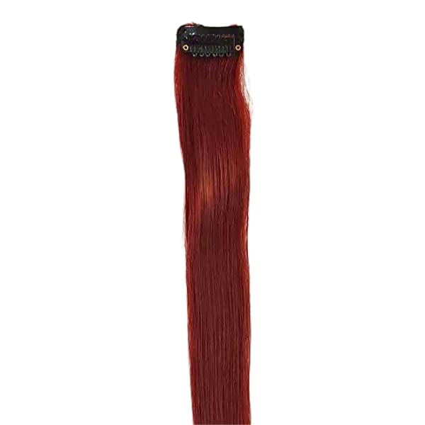 Neaama Clip-In Colored Hair Extensions - 6-Pack Multi-Color Streaks for Women & Girls | Straight Synthetic Hair Highlights for Parties, Cosplay & Everyday Styling