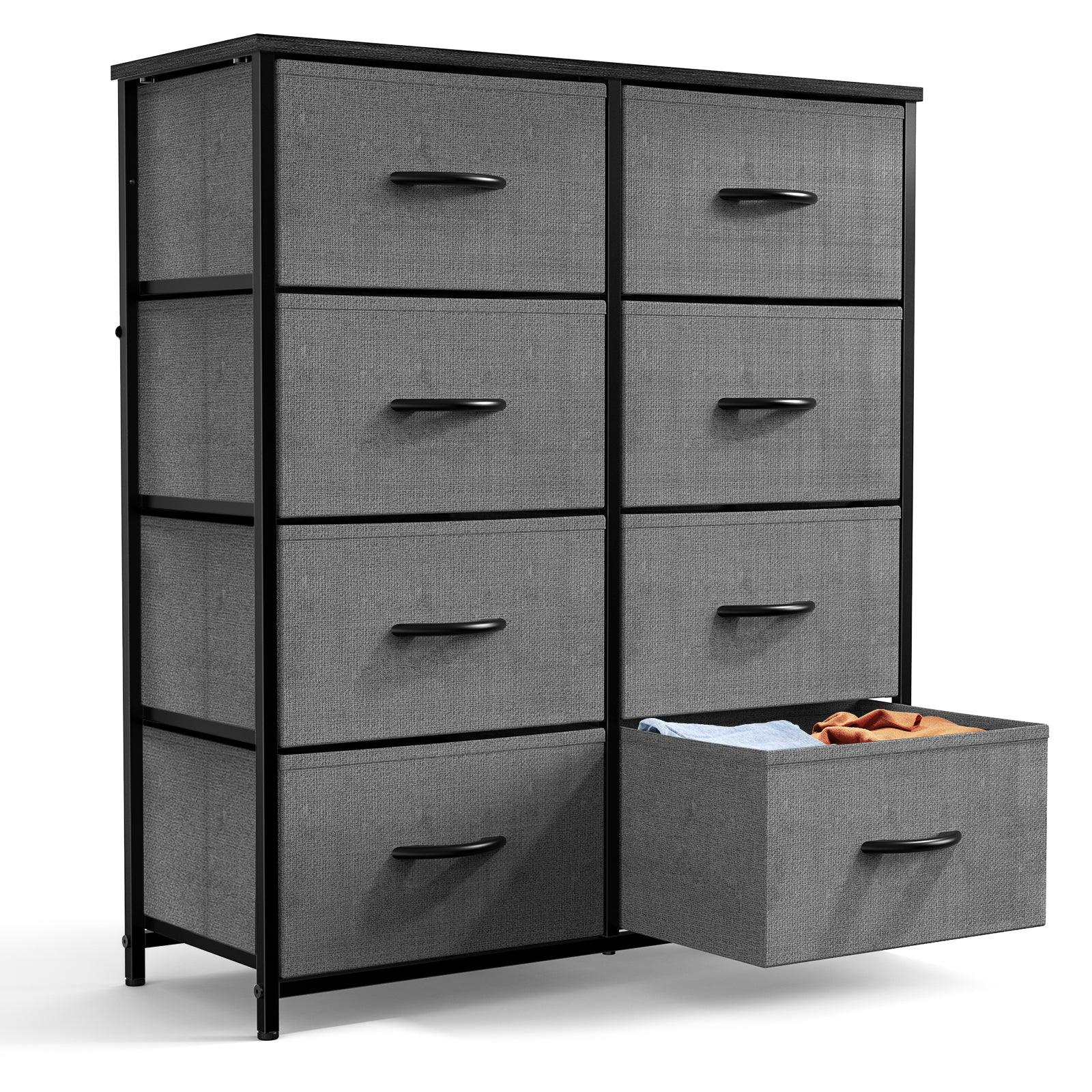 8-Drawer Tall Dresser for Bedroom - Wood Top & Sturdy Steel Frame Chest of Drawers - Perfect for Bedroom Storage, Closet Organization & Small Spaces