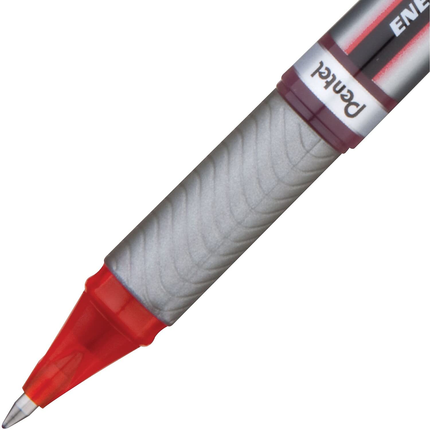 Pentel BL27B EnerGel NV Liquid Gel Pen - 0.7mm Fine Point, Red Barrel with Red Ink, 12-Pack - Perfect for Office, School & Note Taking