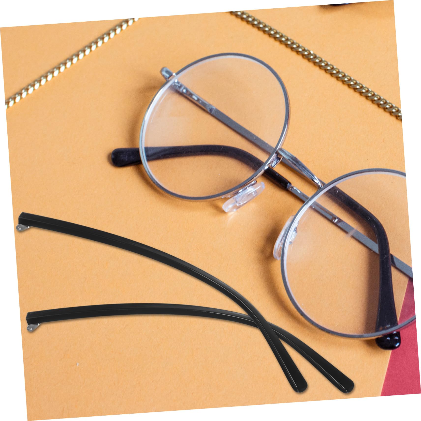 IWOWHERO Universal Glasses Repair Legs - 1 Pair Double Teeth Glasses Arm Holders for Sunglasses & Eyewear Frames - Perfect for Secure Fit, Comfortable Wear at Work, Sports, and Daily Use