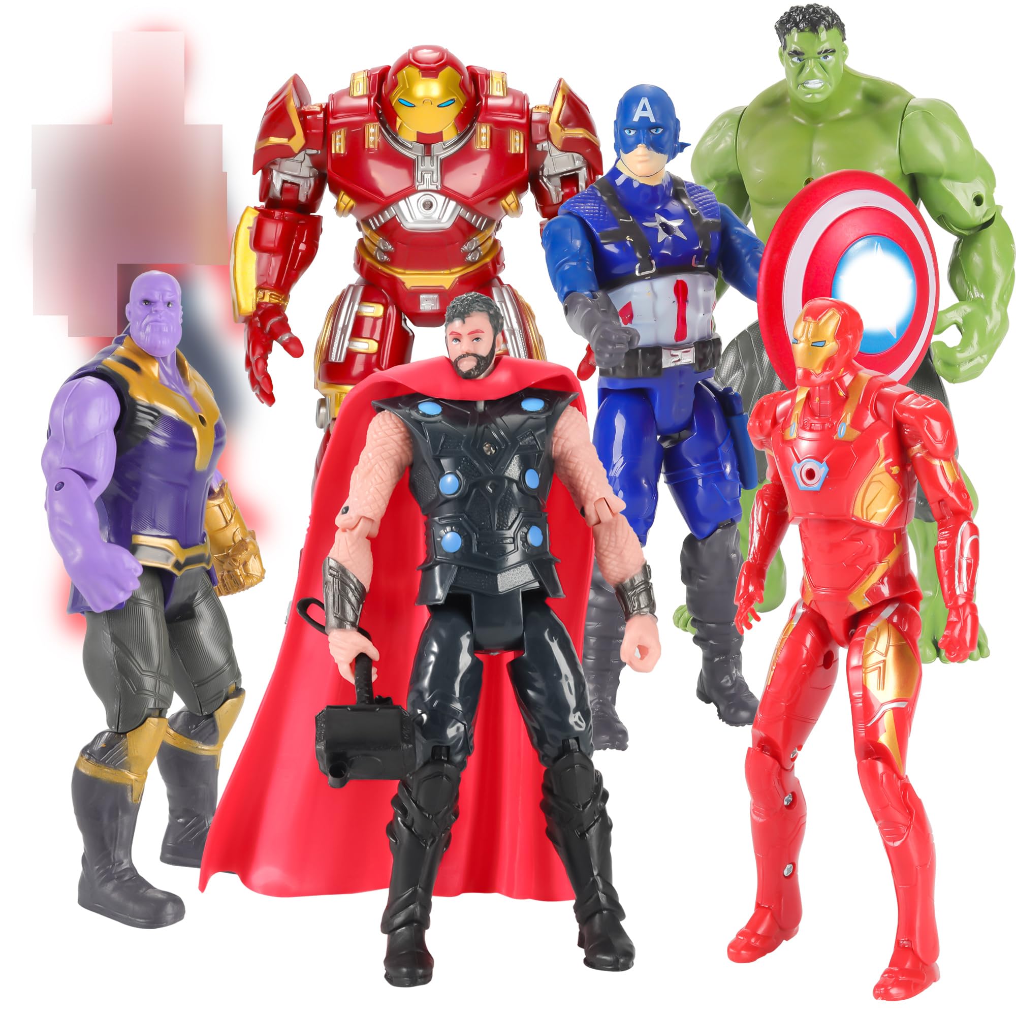 7Pcs Superhero Action Figure Toys Set - Collectible Character Figures for Kids & Fans | Perfect for Playtime, Gifts & Display Collections
