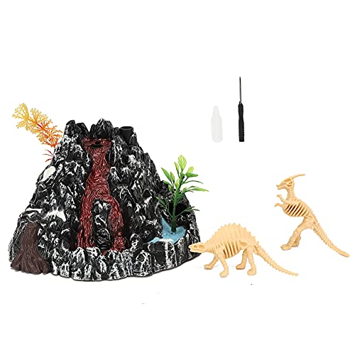 Erupting Volcano Dinosaur Toy Set - Realistic Dinosaur Model with Simulation Eruption for Kids - Durable & Deformation Resistant - Perfect for Indoor Play, STEM Learning & Dinosaur-Themed Birthday Parties