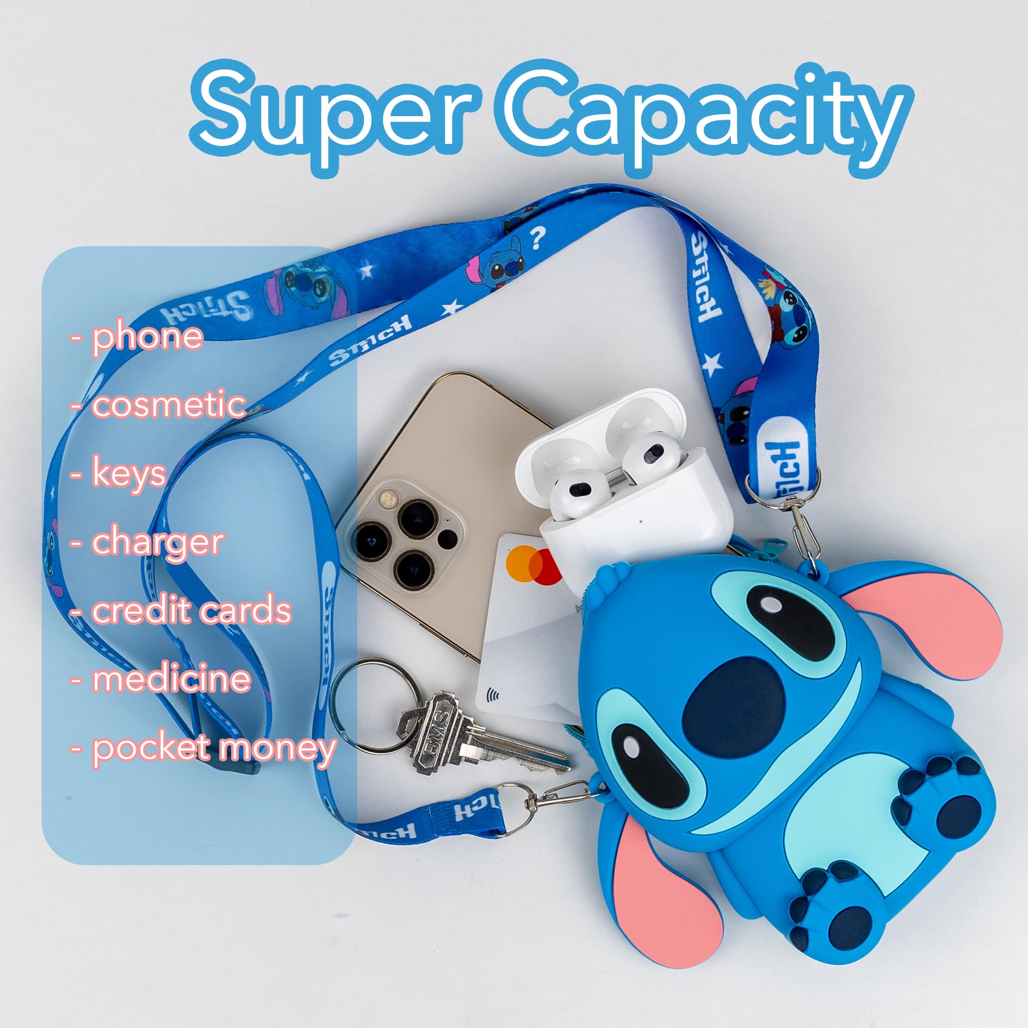 MOONBROOK Kawaii Crossbody Purse with Matching Bracelet - Cute Blue Handbag for Women & Girls - Perfect Gift for Birthday, Valentine's Day & Travel Accessories