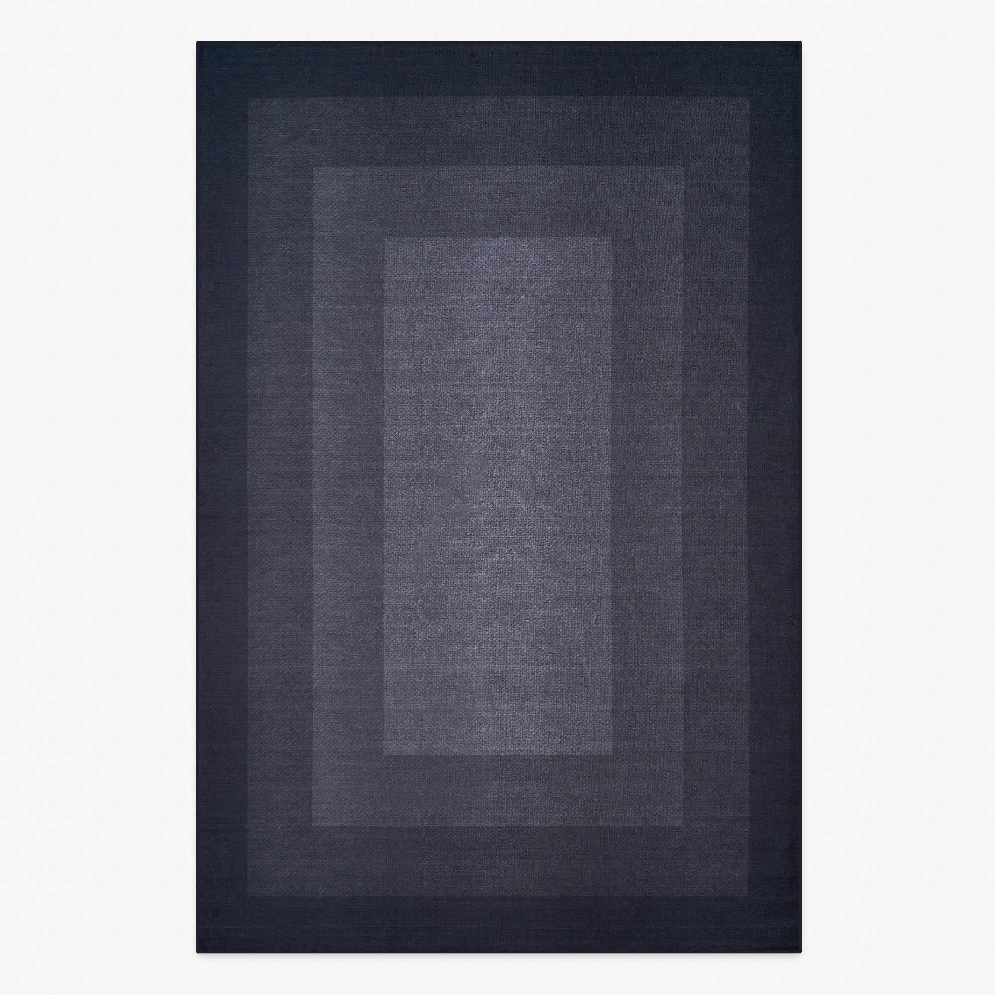Easy Clean Washable Rug - Dark Gradient Square Design - Durable Pet Friendly Spillproof Non-Slip Area Rug for Living Room, Bedroom & Office - Perfect for Homes with Pets and Kids