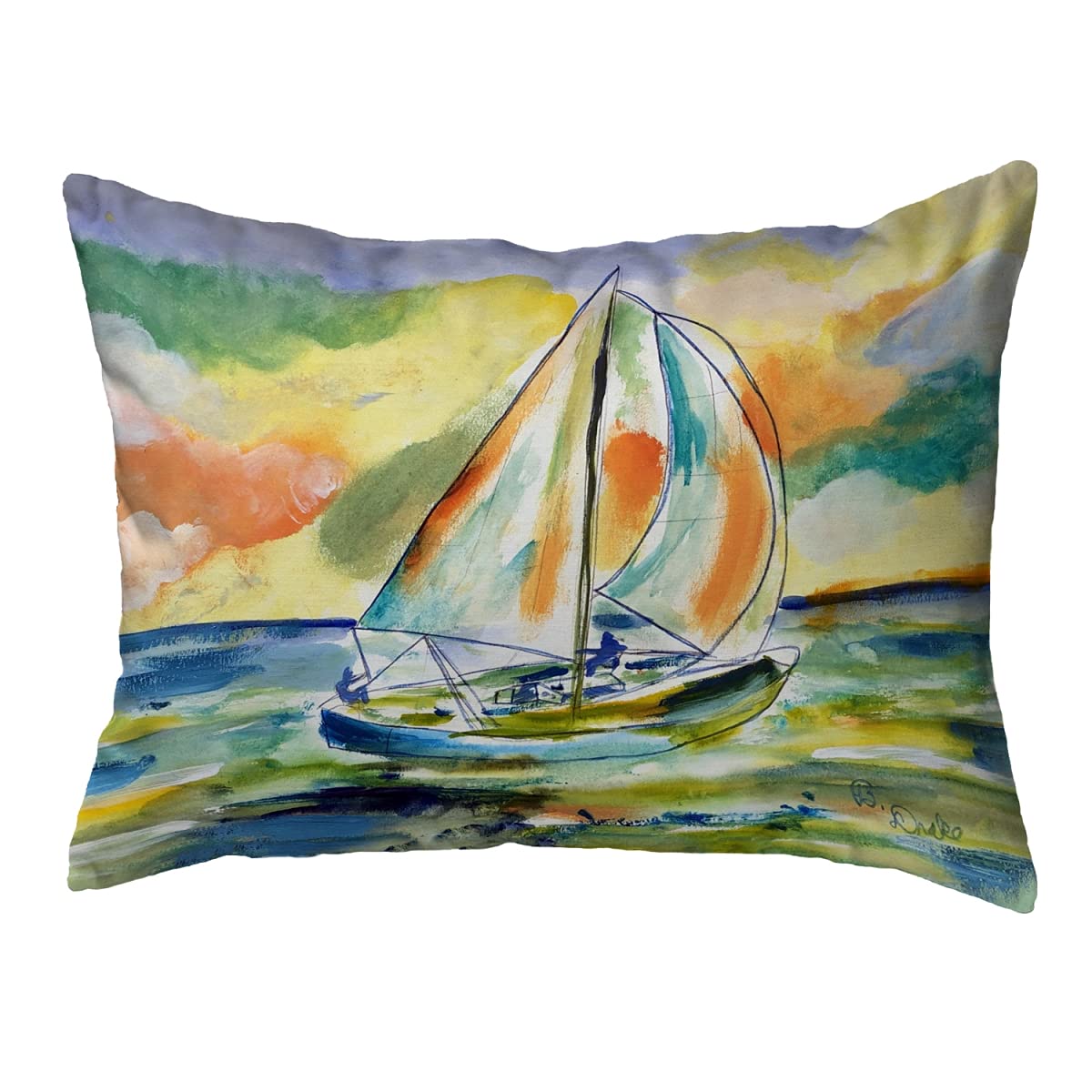 Betsy Drake KS1185 Decorative Throw Pillow 11x14 Inches Multi-Color - Perfect for Sofa, Bed, Couch & Home Decor