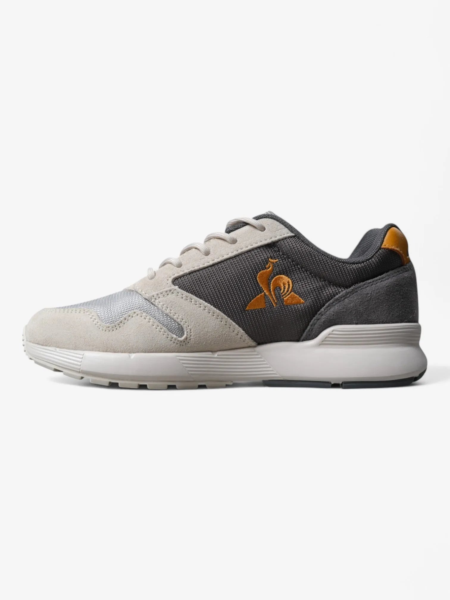 Le Coq Sportif Omega X Active Sneakers - Beige & Grey Running Shoes for Men & Women | Comfortable Lightweight Design for Gym, Workout & Casual Wear