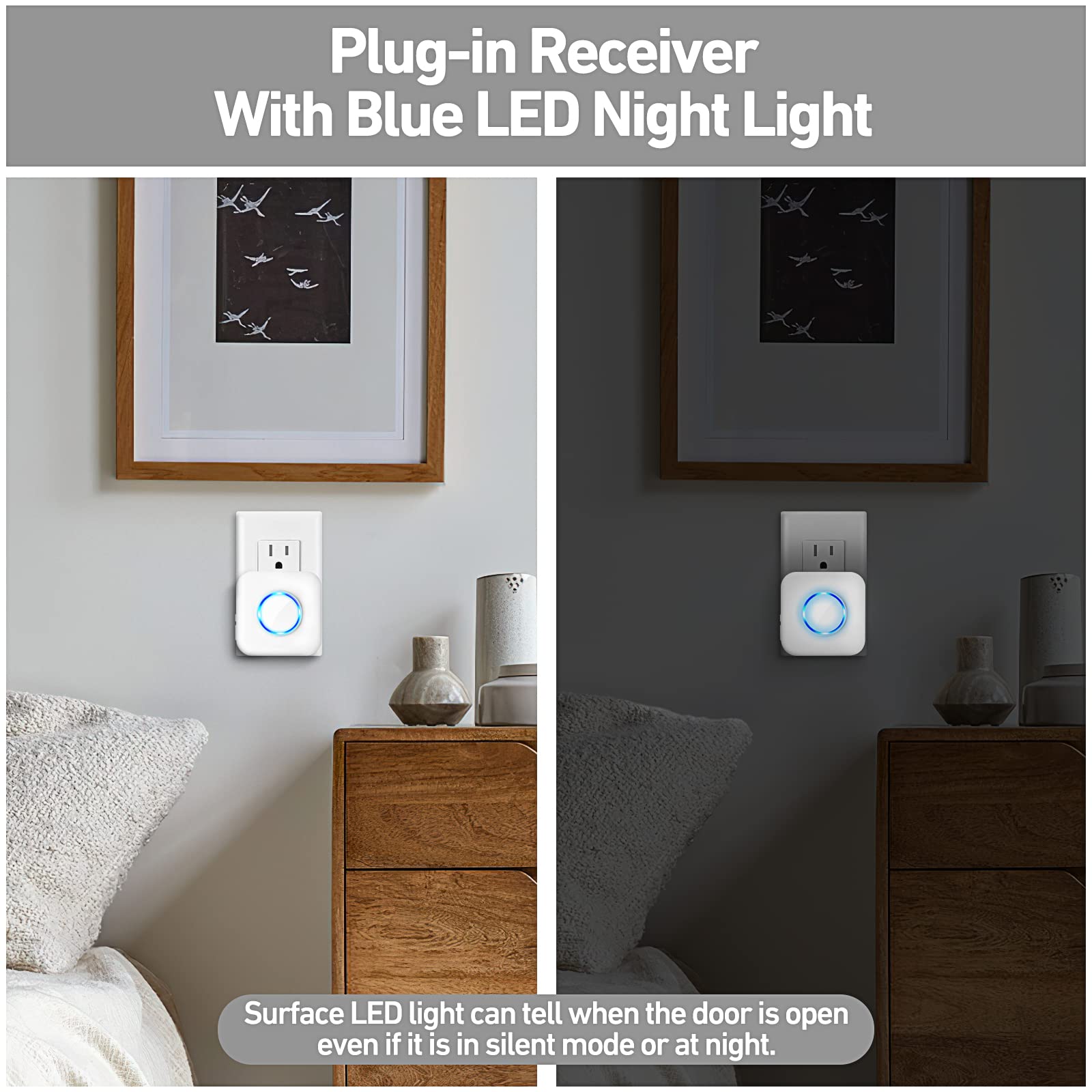 **Satisure Wireless Doorbell Extender with Receiver – 656 FT Range, 58 Chimes, 5 Volume Levels – Converts Hardwired to Wireless for Home, Garage, Basement – Perfect for Large Houses, Multi-Story Buildings & Outdoor Use**