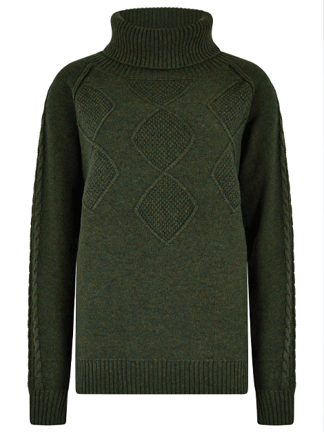 Women's Dubarry Belleek Chunky Roll Neck Sweater - Warm Winter Knit Pullover for Casual Outfits & Outdoor Activities