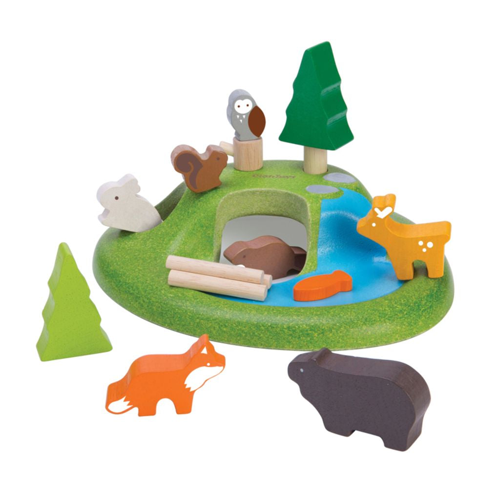 Wooden Animal Figurine Playset for Kids - Educational Montessori Toys for Toddlers, Perfect for Pretend Play, Storytelling & Early Learning Activities
