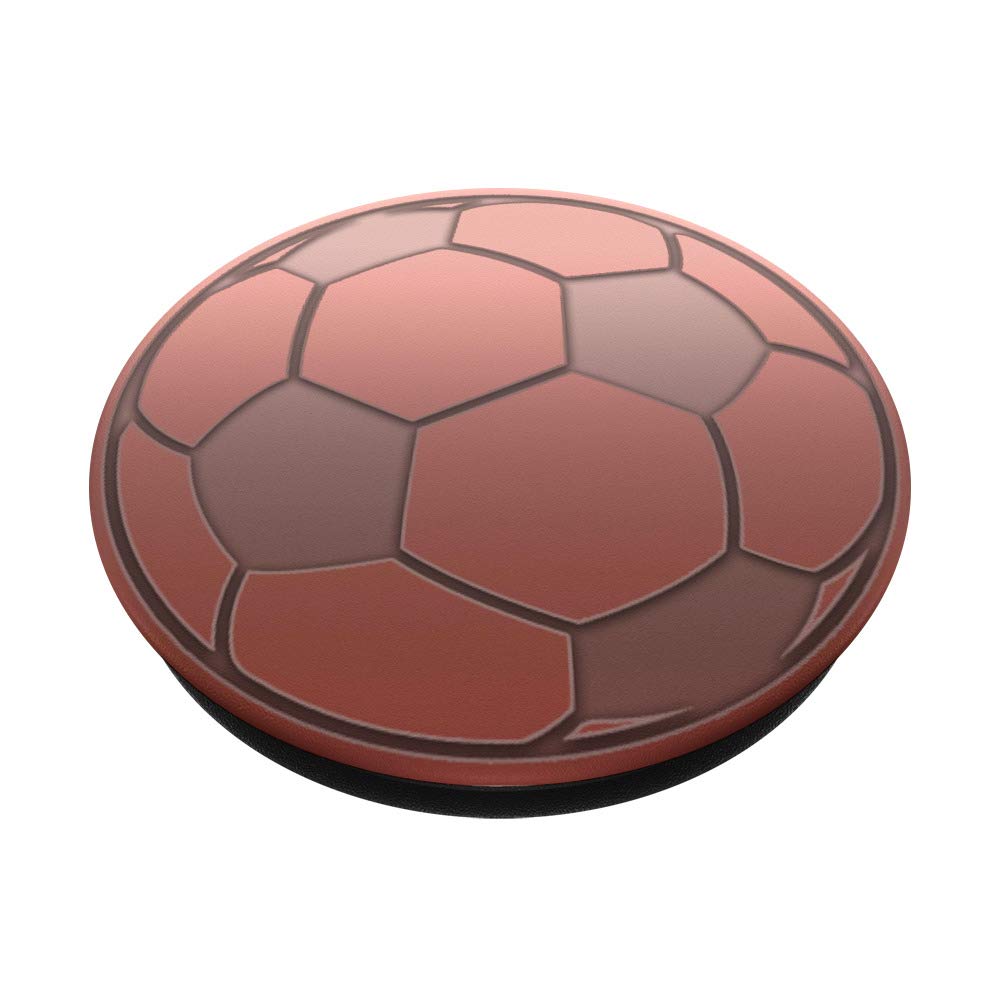 Golden Rose Pink Soccer Ball PopSockets Swappable PopGrip - Phone Grip, Stand & Sticker for iPhone, Samsung & Smartphones - Perfect for Sports Fans, Soccer Games & Everyday Use