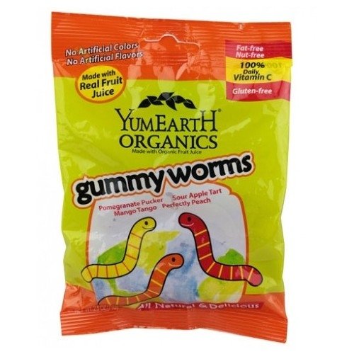 YumEarth Organic Gummy Worms - Gluten Free, Vegan Fruit Snacks for Kids - Perfect for Lunchboxes, Birthday Parties & Healthy Treats