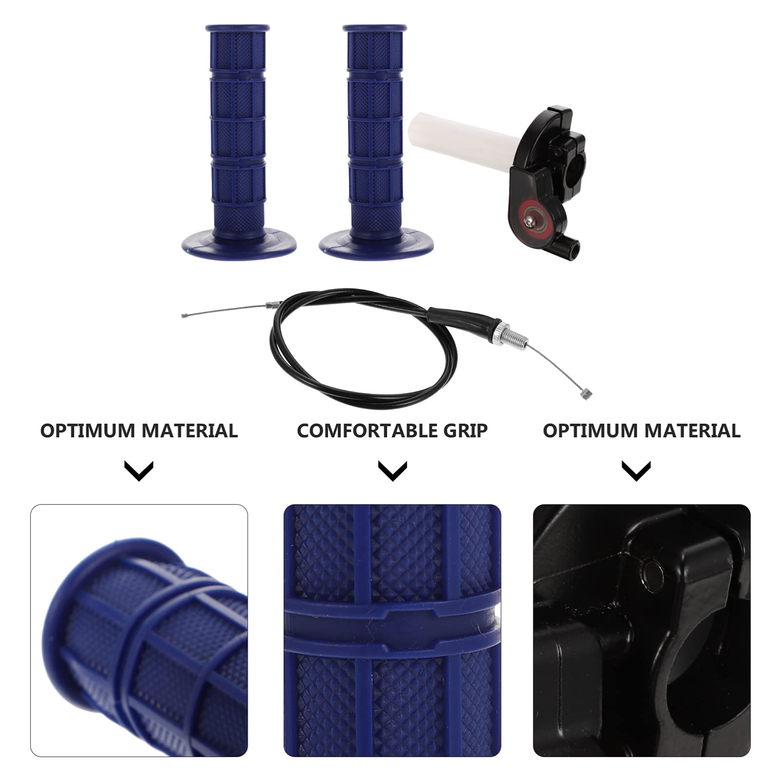 FAVOMOTO Motorcycle Throttle Cable Kit - Thumb Accelerator & Grip for Smooth Riding