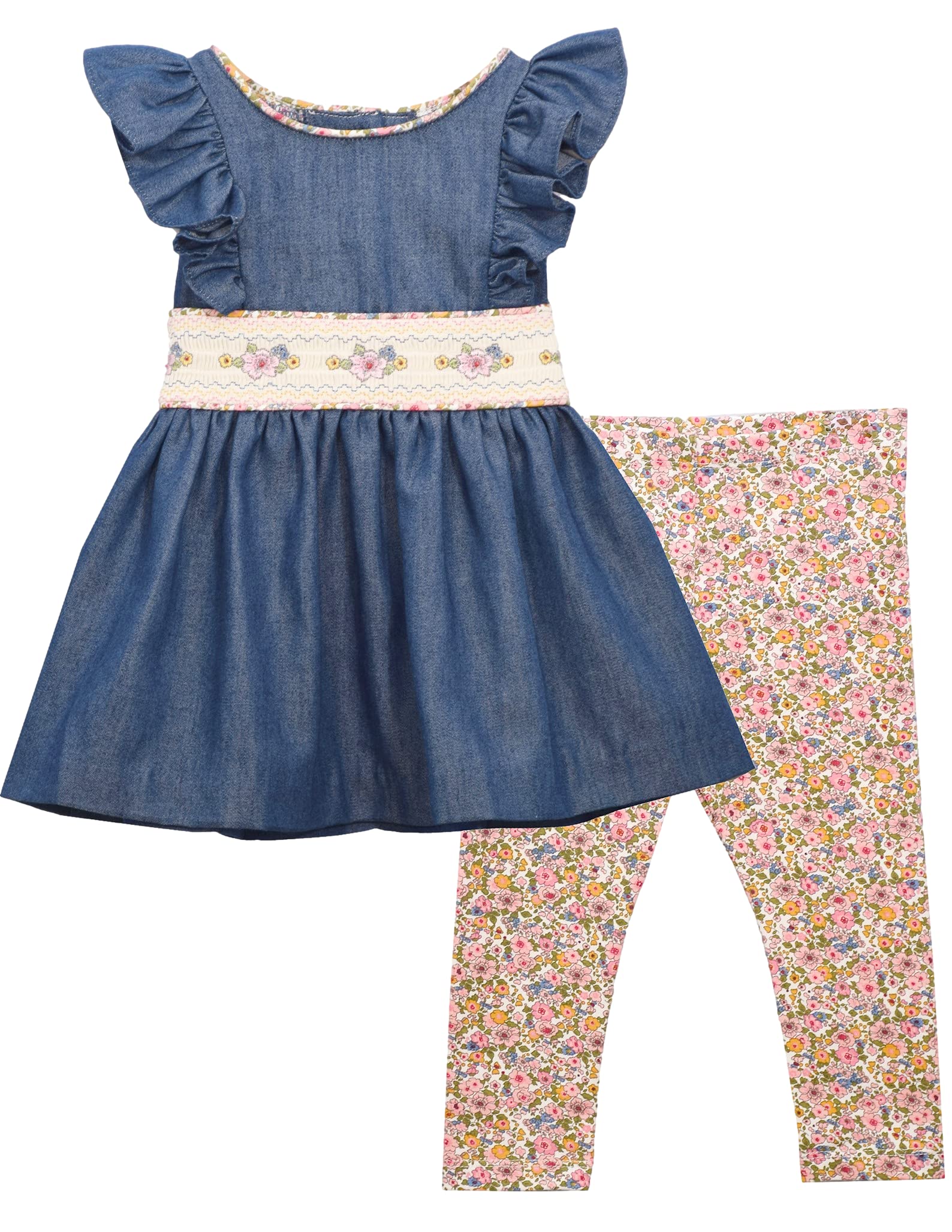 Bonnie Jean Girls' Easter Bunny Egg Hem Capri Set - Cute Holiday Outfit for Spring & Easter Celebrations