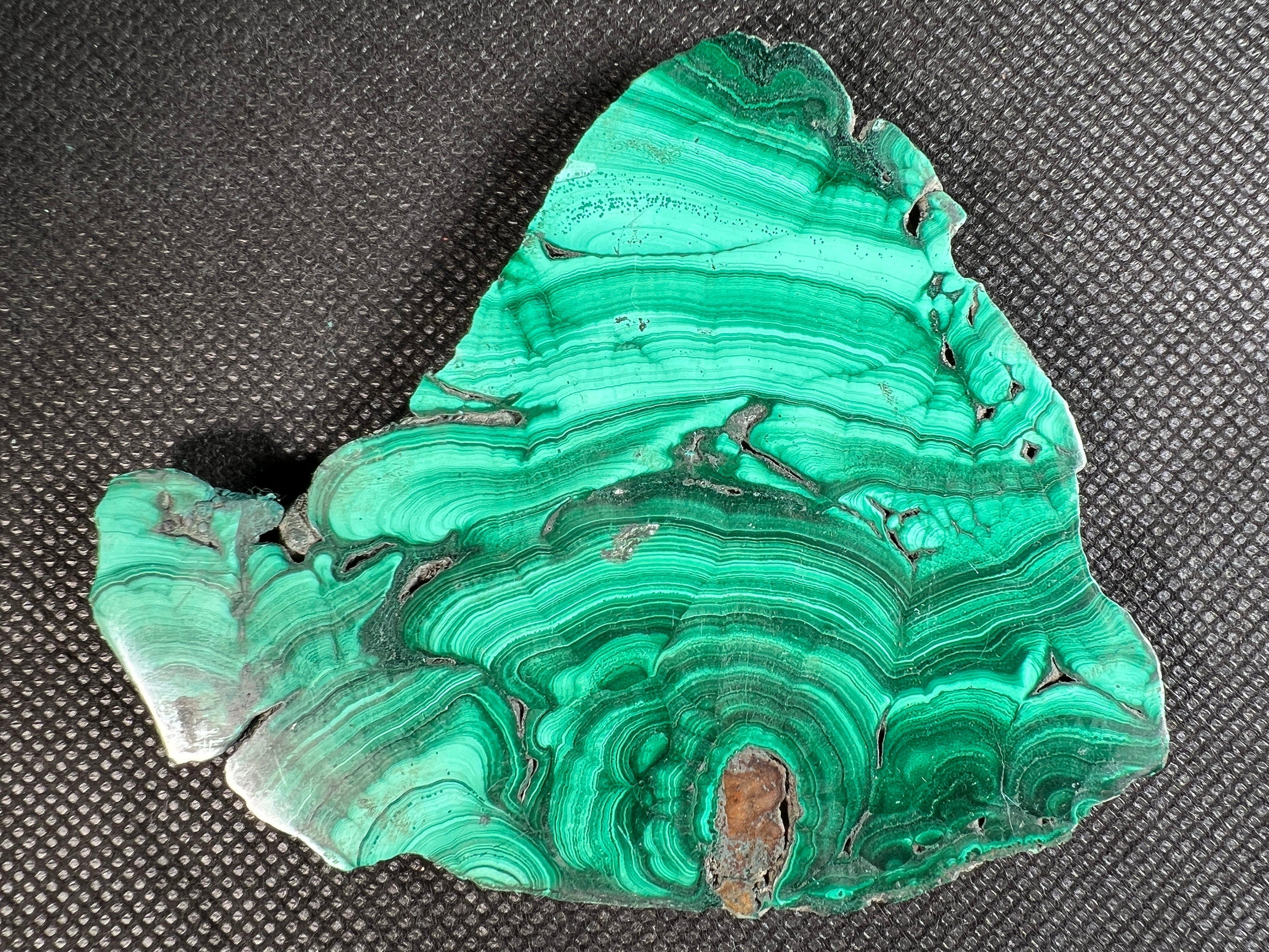 Natural Green Malachite Crystal Slab - Premium Stone for Jewelry Making, Unique Spiritual Gift, Home Decor & Healing Crystal (50432) | Perfect for Meditation, Energy Work & Feng Shui Decorations