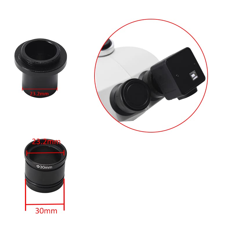 48MP 2K Full HD Digital Microscope Camera with USB & HDMI - Compatible with Windows 7/8/10 & Mac - Includes C-Mount 25mm/30mm/30.5mm Adapters & Software Calibration - Perfect for PCB Repair, Jewelry Inspection, Coin Collecting & Biological Research