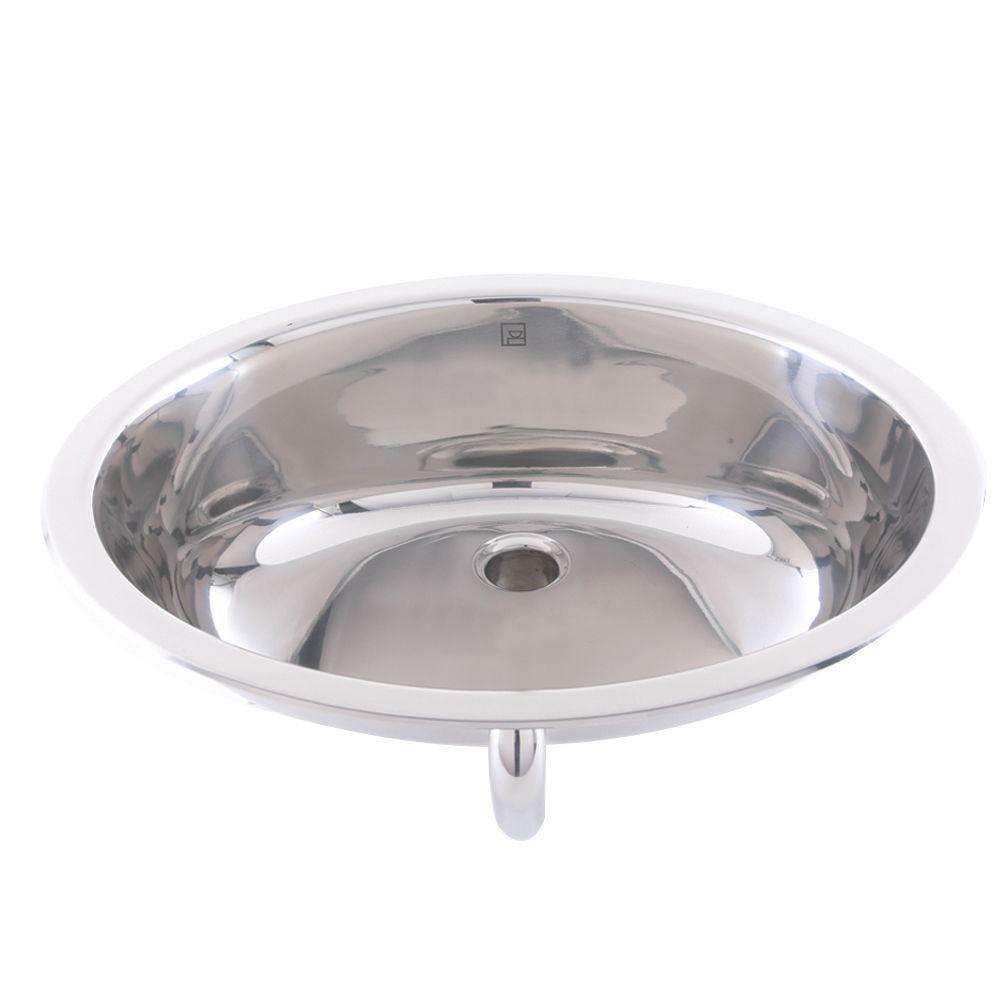 Decolav Simply Stainless Drop-in Bathroom Sink - 18 Gauge Stainless Steel Construction (Model 524049) | Perfect for Modern Homes, Hotels & Commercial Restrooms