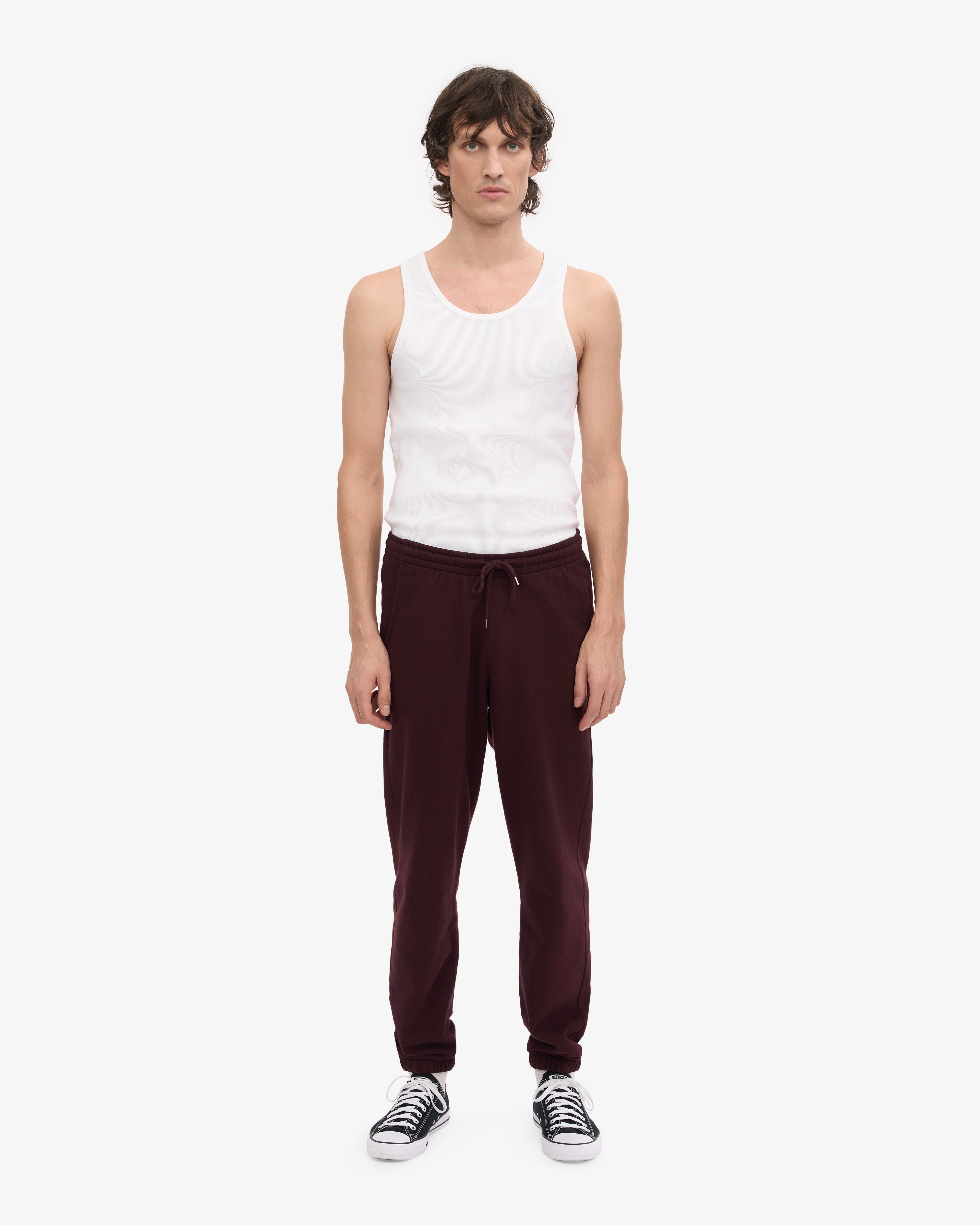 Organic Cotton Sweatpants for Women - Soft & Comfortable Oxblood Red Joggers - Perfect for Yoga, Lounge & Casual Wear