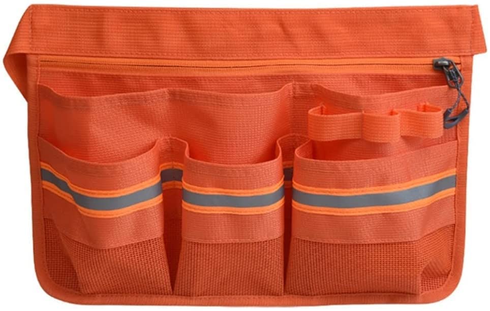 YUEGOO Waist Apron for Waiters & Hotel Staff - Adjustable Belt with Pockets for Dining Storage - Silver (Argento) - Perfect for Restaurants, Hotels & Catering Services