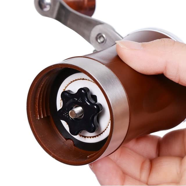 Premium Manual Coffee Grinder - Stainless Steel Conical Burr & Ceramic Burr Portable Espresso Grinder for Drip Coffee, Cold Brew, French Press, Turkish Coffee | Perfect for Home, Office, Camping & Travel | Gift Box Included