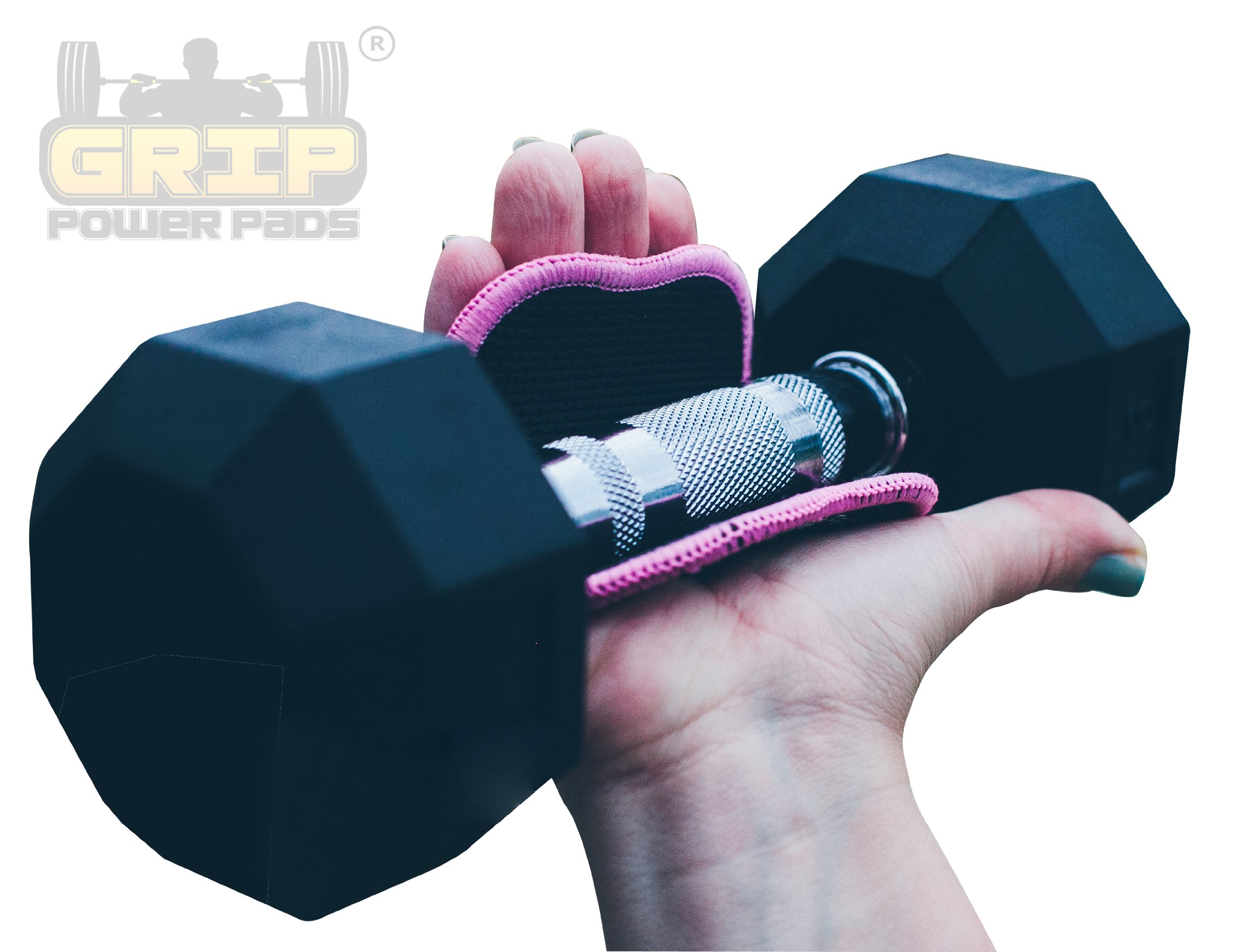 Women's Workout Gloves with Grip Power Pads - Best Alternative to Gym Gloves for Weight Lifting, CrossFit & Fitness Training (Pink) - Perfect for Gym, Home Workouts & Strength Training