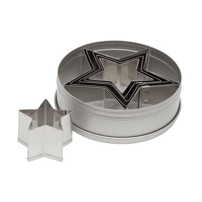 Ateco 7805 6-Piece Stainless Steel Star Cookie Cutter Set for Baking, Cake Decorating, and Pastry Making - Perfect for Holidays, Parties, and DIY Desserts