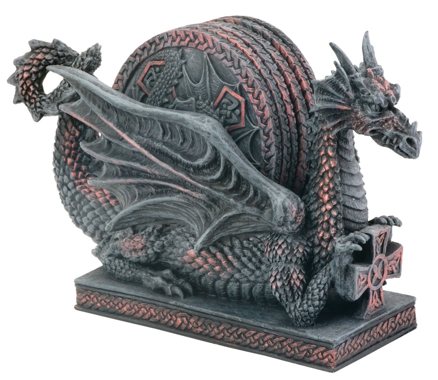 Dragon-Themed Cup & Plate Coasters Set - Unique Collectible Home Decor for Table Protection | Perfect for Fantasy Lovers, Game Rooms & Medieval-Themed Parties