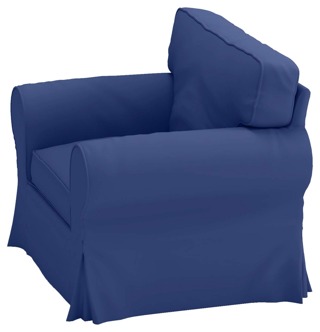 Heavy Cotton Ektorp Sofa Cover Replacement - Compatible with 3-Seat Loveseat & Armchair Slipcovers (Blue) | Durable Home Decor for Living Room & Family Room