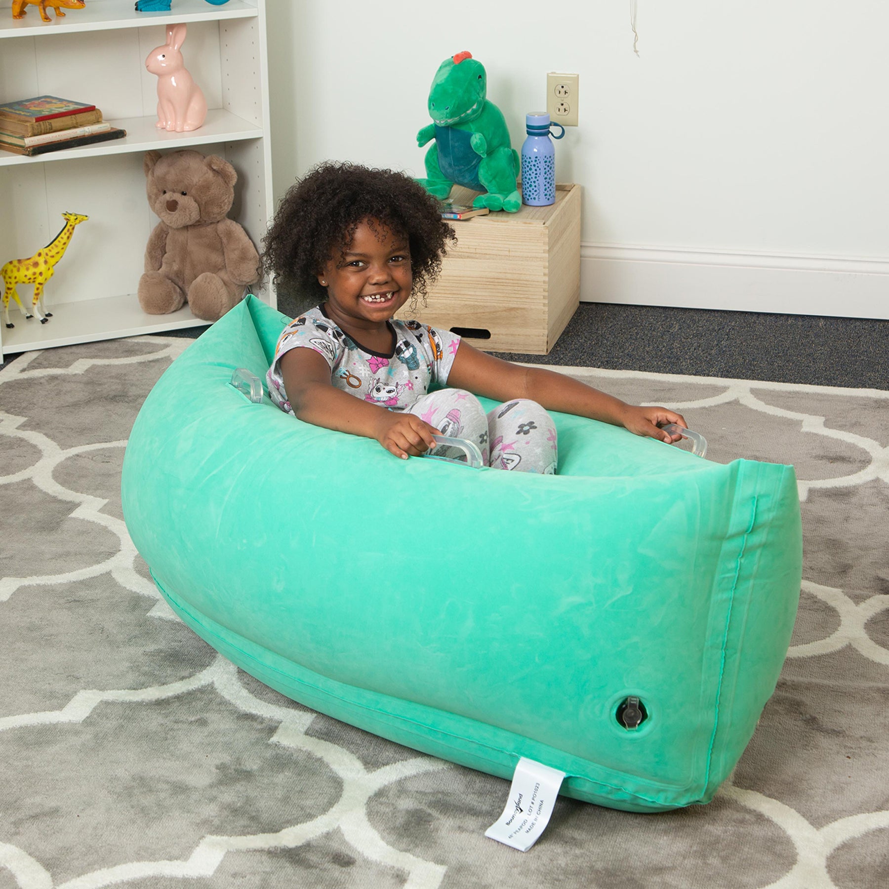 Bouncyband Comfy Hugging Peapod Sensory Pod for Kids - Green | Calming Sensory Tool for Autism, ADHD & Anxiety Relief | Perfect for Classrooms, Therapy Rooms & Home Use