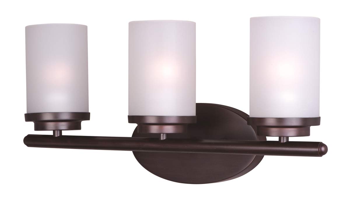 9 x 19.25 Inch 3-Light Bathroom Vanity Light Fixture in Oil Rubbed Bronze - Perfect for Modern Bathrooms, Powder Rooms, and Spa-Like Retreats