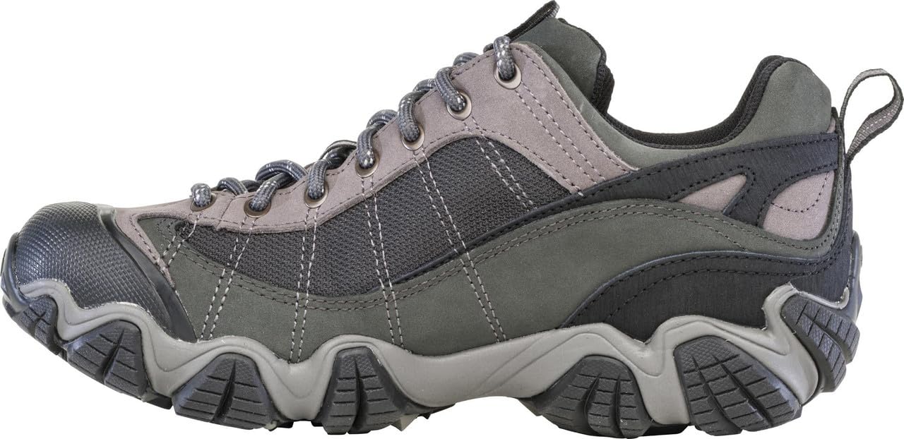 Oboz Men's Firebrand II Low B-Dry Hiking Shoes - Gray, Size 14 Wide - Lightweight & Waterproof Trail Shoes for Outdoor Adventures & Daily Wear