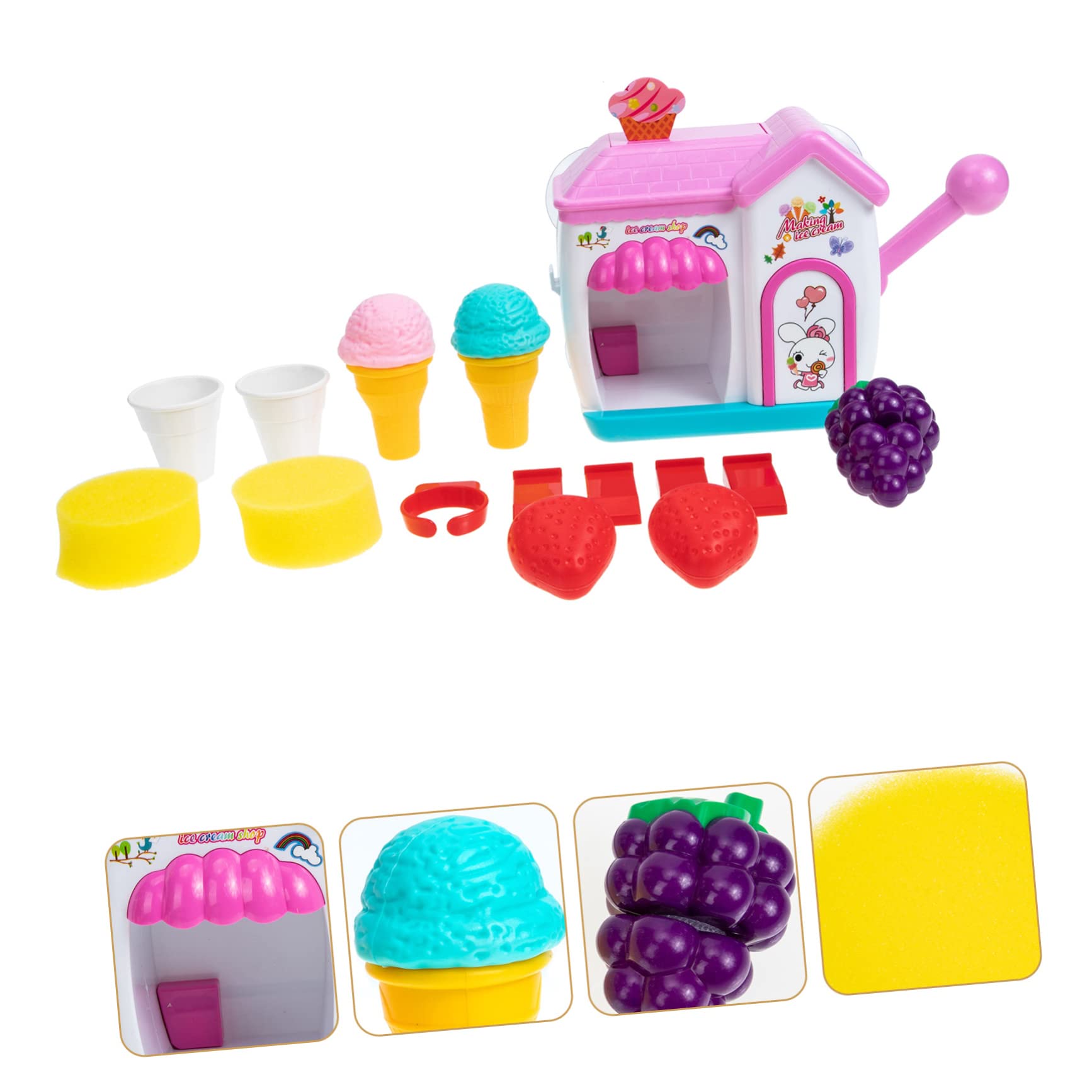 UPKOCH 2 Pack Bubble Blowing Machine for Kids - Fun Ice Cream Themed Bath Toys, Safe Plastic Bathtub Play Set for Toddlers & Babies (Pink) - Perfect for Bath Time, Pool Parties & Sensory Play