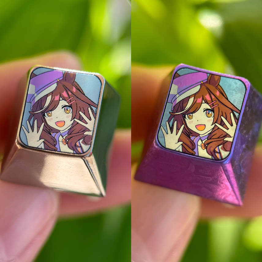 Matikanetannhauser 1U Titanium Alloy Custom Keycap - Durable Metal Mechanical Keyboard Keycap for Gaming & Typing | Perfect for PC, Mac & Custom Keyboards