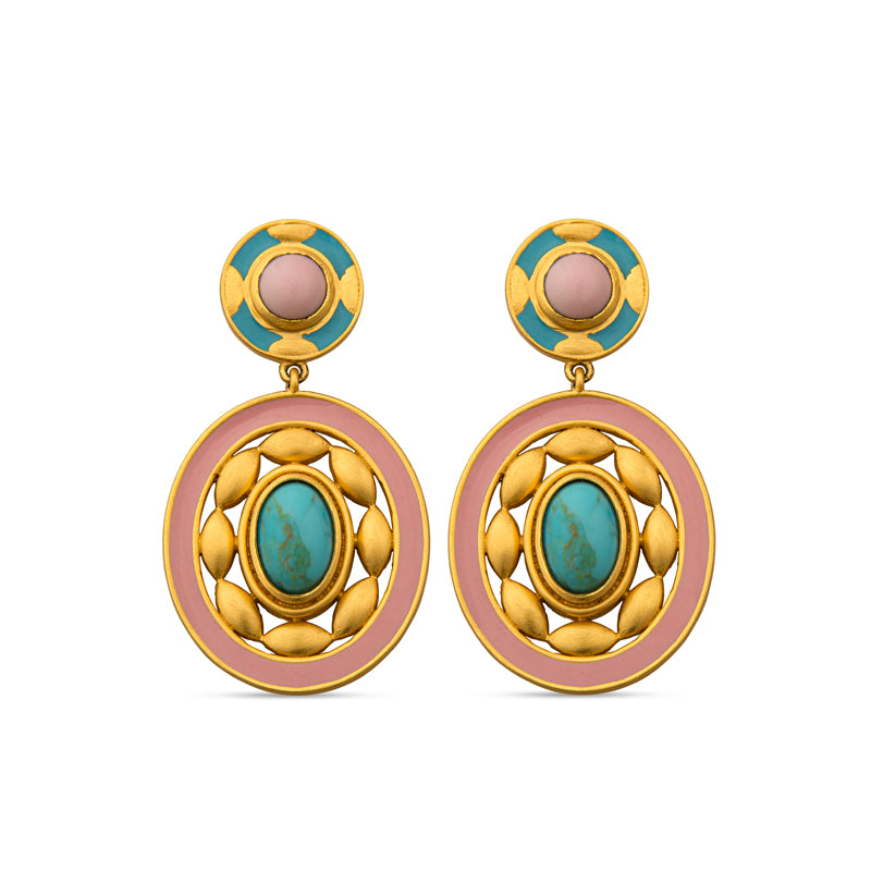 Venice Statement Earrings for Women - Elegant Dangle Drop Earrings with Crystals, Perfect for Parties, Weddings & Special Occasions