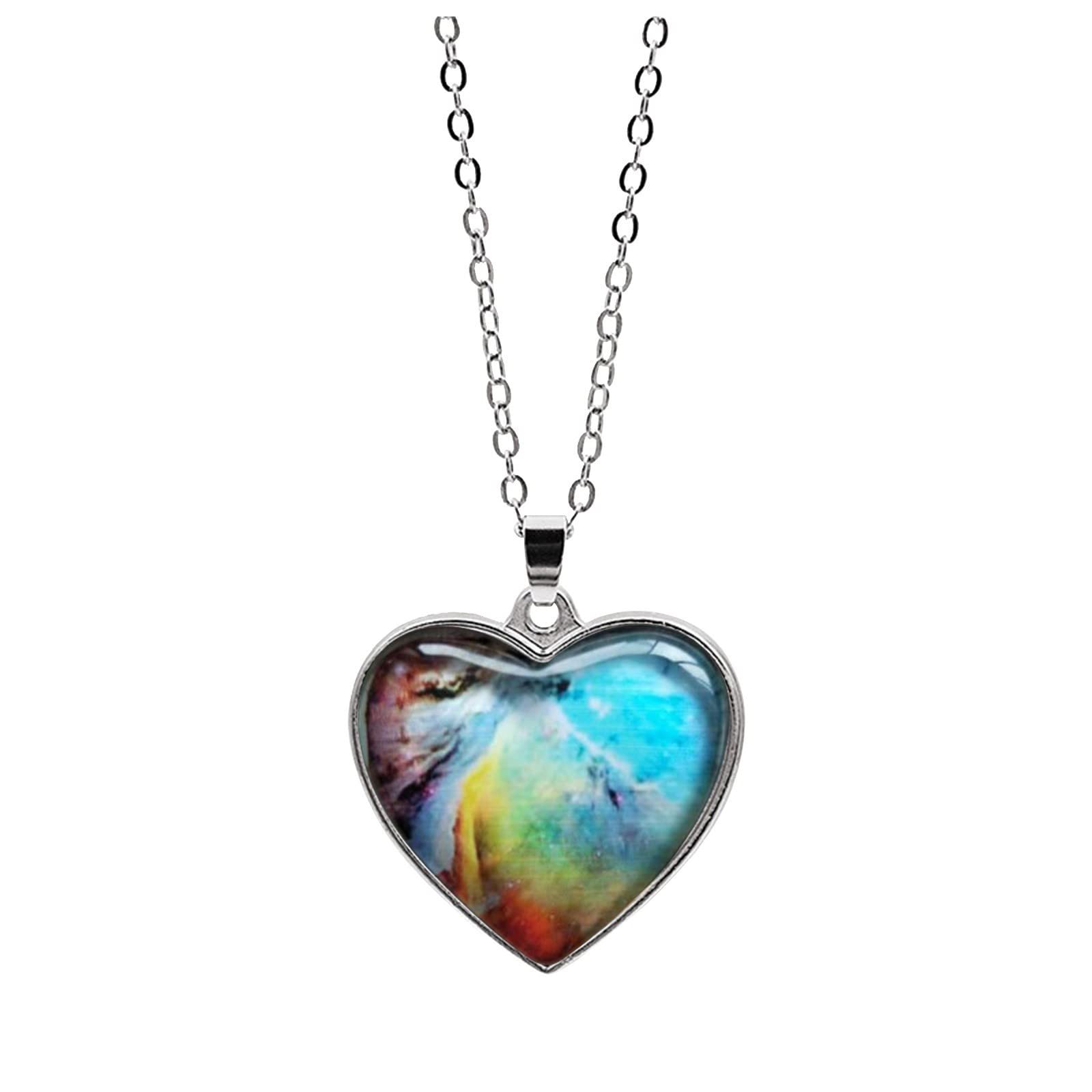 Double-Sided Solar System Necklace - Universe Planet Galaxy Pendant, Elegant Choker for Women | Perfect for Astronomy Lovers, Space-Themed Parties & Unique Gifts