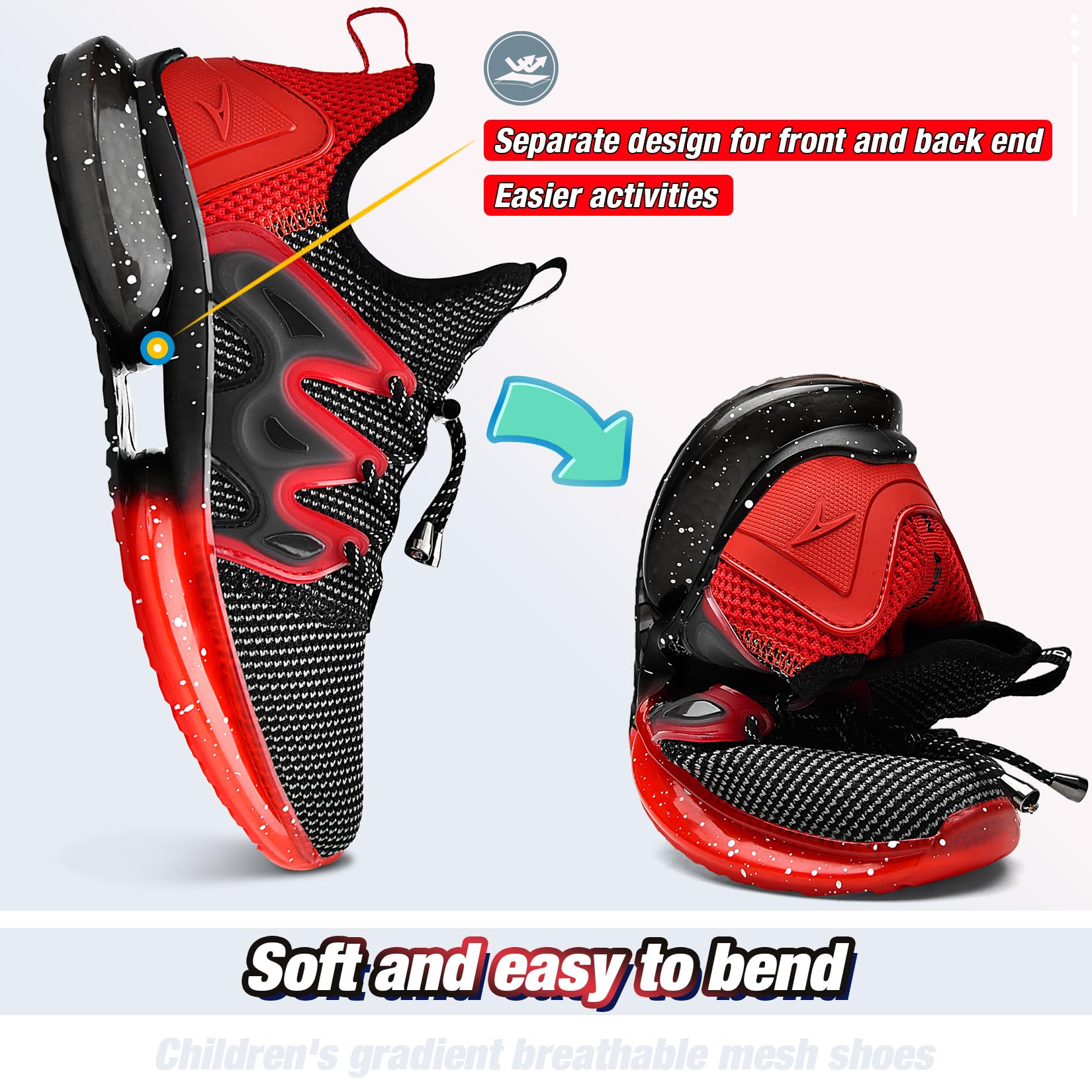 WETIKE Men's/Women's Breathable Mesh Slip-On Running Shoes - Lightweight Walking Sneakers for Jogging, Gym Workouts & Casual Wear