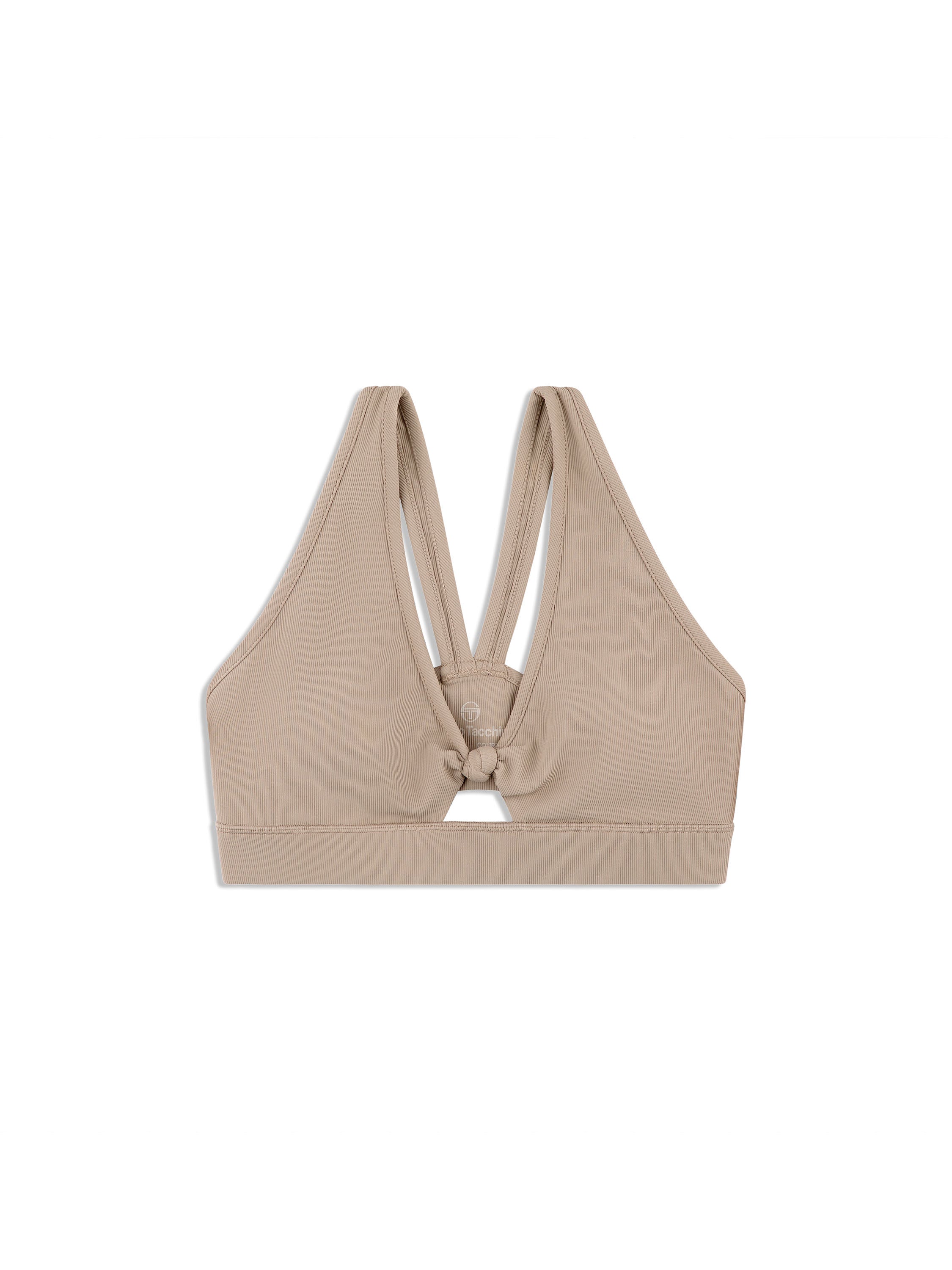 Giulia High Support Sports Bra for Women - Breathable Workout Top for Running, Yoga & Gym - Taupe Grey