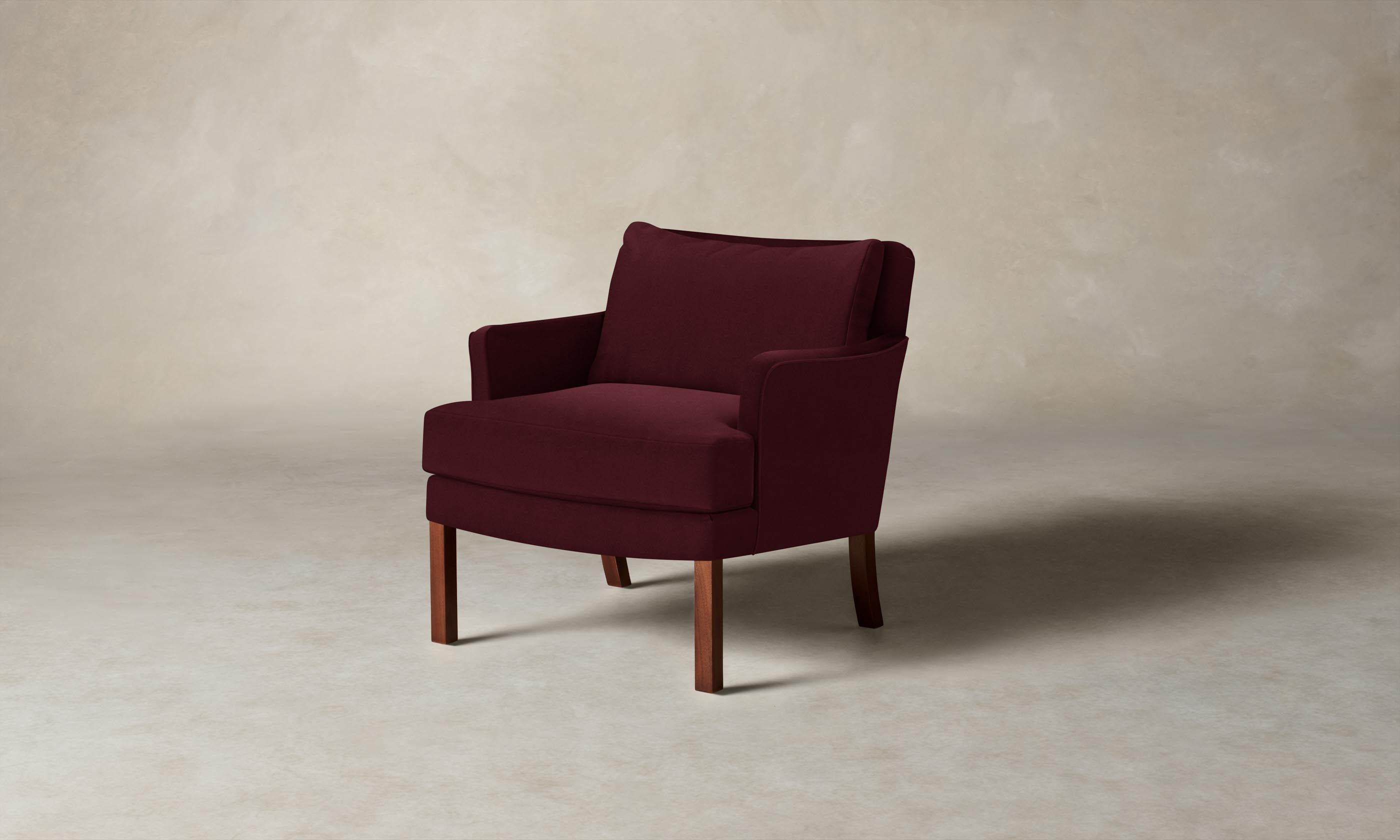 Kaye Performance Velvet Merlot Chair - Stylish & Comfortable Accent Chair for Living Room, Bedroom, or Office