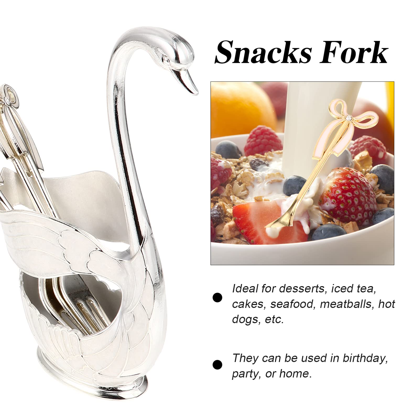 Hemoton 12-Piece Dessert Fork Set - Stainless Steel Cake Forks, Fruit Forks & Appetizer Forks - Elegant Tableware for Parties, Weddings, Tea Time & Dessert Serving