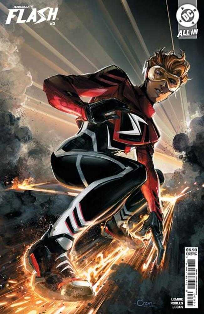 Absolute Flash #3 Cover C Clayton Crain Variant Comic Book - Premium Card Stock Edition | Collectible DC Comics Graphic Novel for Superhero Fans & Comic Book Collectors