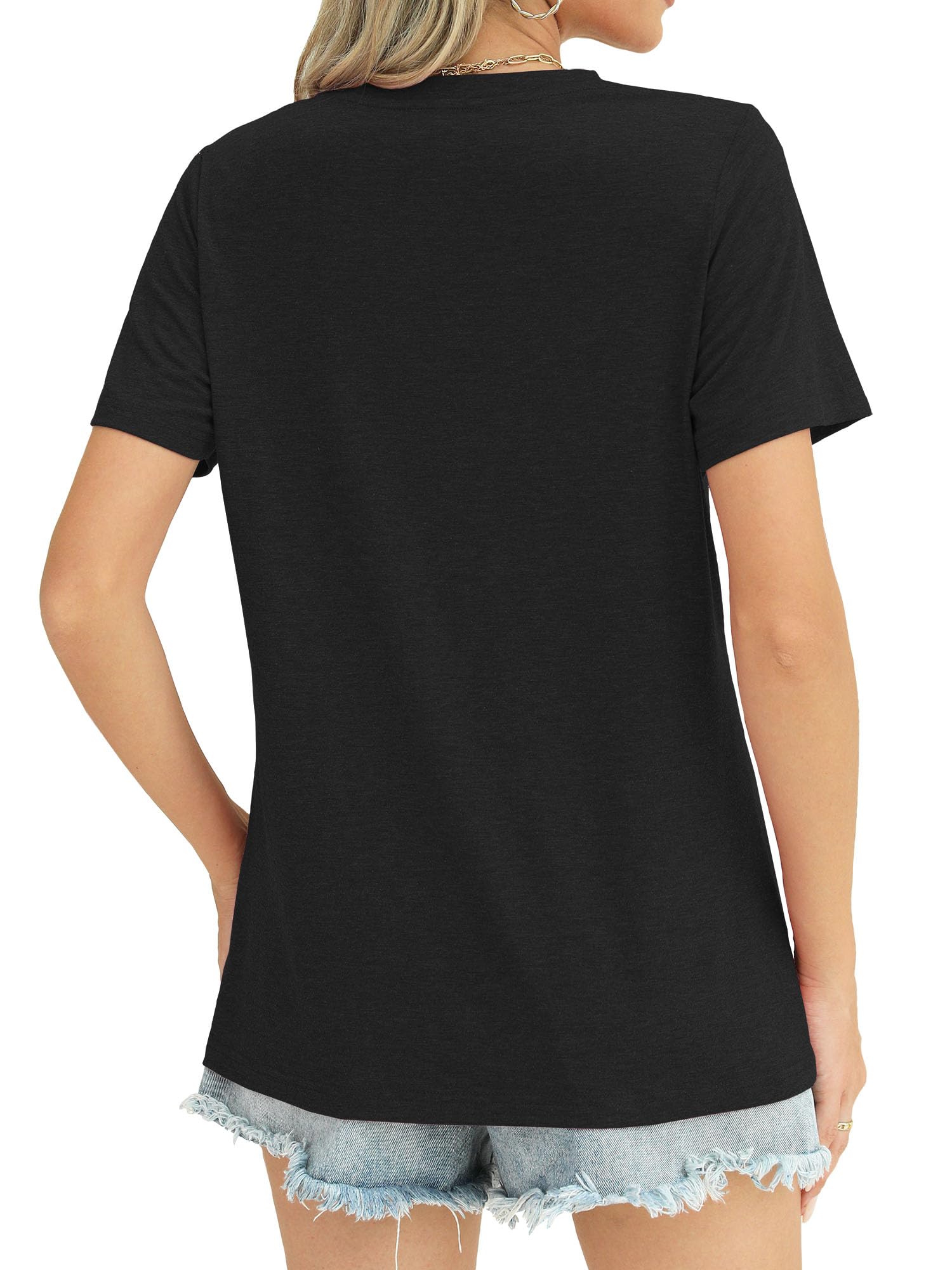 JomeDesign Women's Short Sleeve Crew Neck T-Shirt - Loose Fit Casual Summer Top for Women | Perfect for Beach, Travel & Everyday Wear