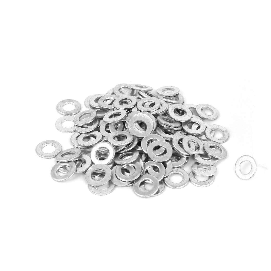 X-DREE 5mm x 10mm Zinc Plated Flat Spacers Washers Gaskets Fasteners - 100PCS GB97 Standard Hardware for DIY, Automotive & Machinery Repair - Durable Metal Spacer Kit for Bolts, Nuts & Screws