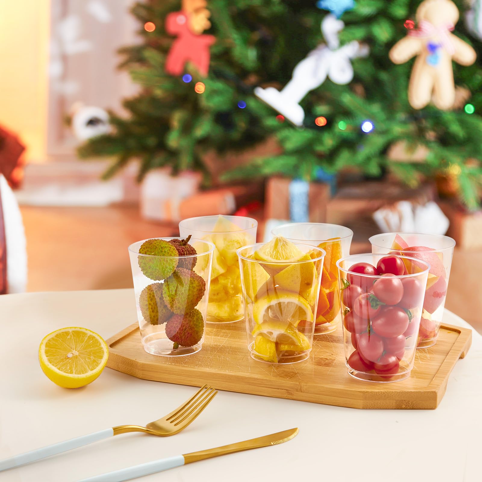 300 Pack 10oz Clear Plastic Cups - Heavy Duty Disposable Drinking Cups for Parties, Weddings, Christmas & Events - Ideal for Home, Office & Outdoor Gatherings