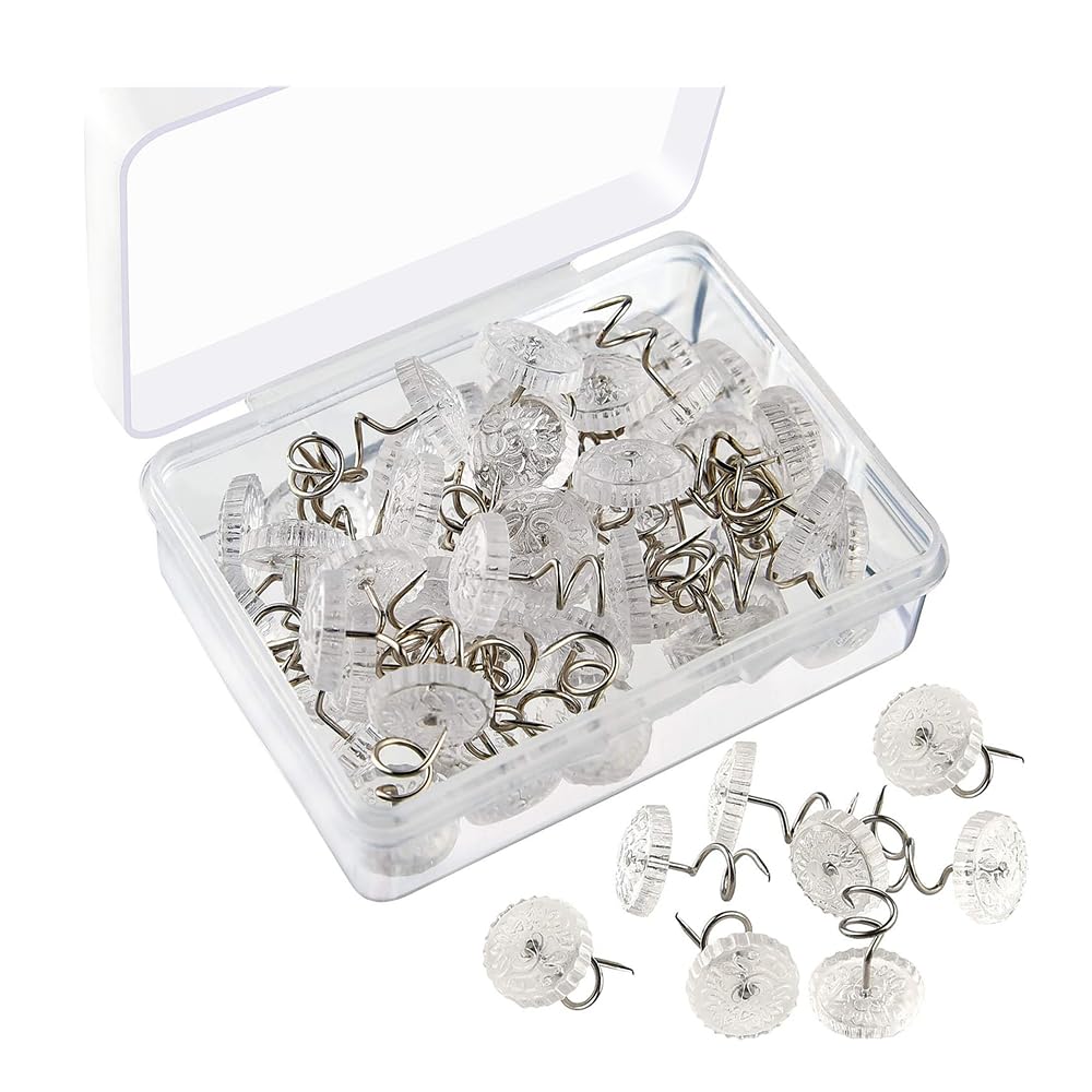 30PCS Twist Spiral Pins - Non-Slip Couch Sofa Bed Slipcover Clips, Cat Scratch Pad & Quilt Fixers - Secure Bed Sheets, Cushions & Furniture Covers - Perfect for Home, Office & Pet Use