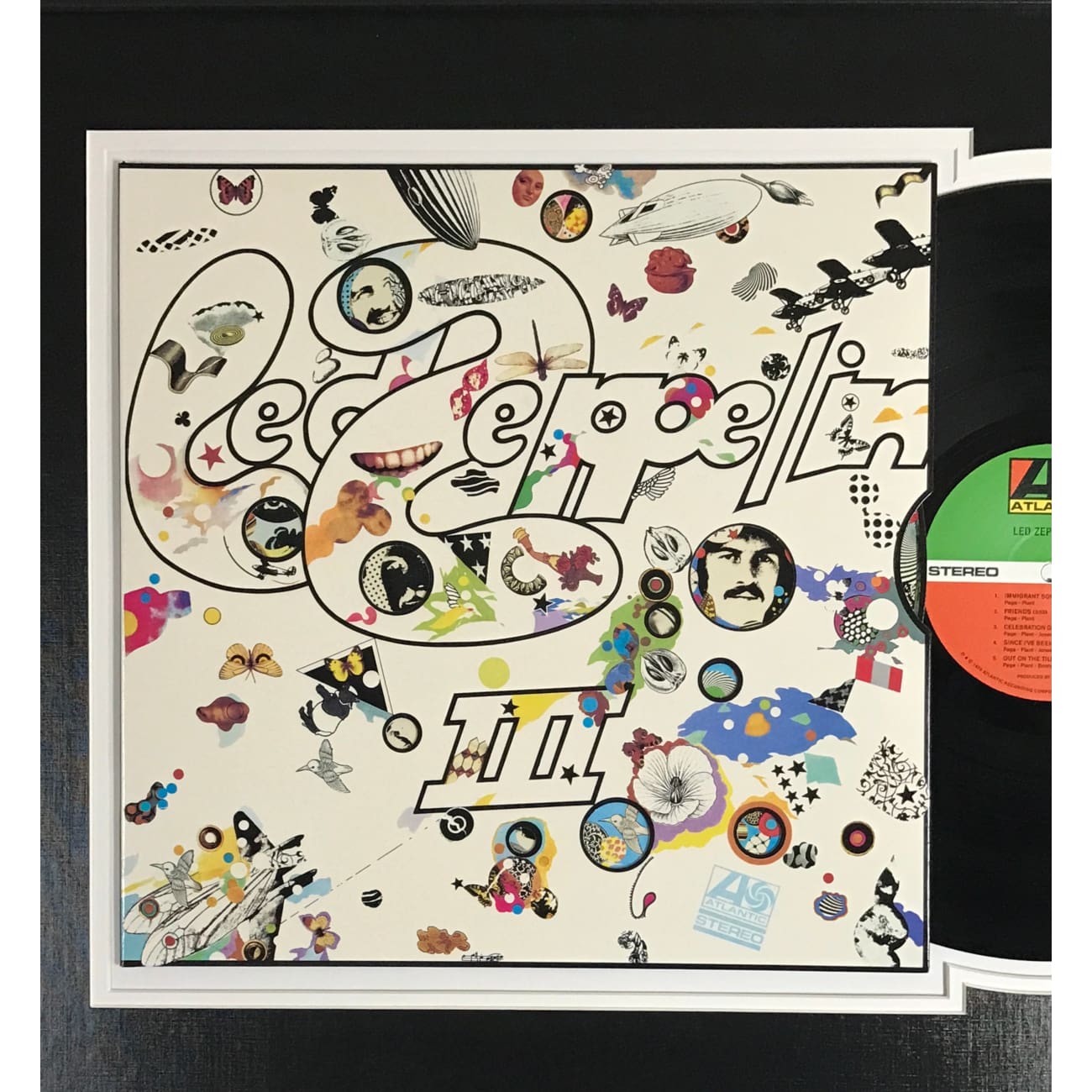 Authentic Led Zeppelin Signed Collage - Autographs by John Bonham, John Paul Jones, Jimmy Page & Robert Plant with Epperson COA - Rare Collectible Memorabilia for Music Fans & Rock Enthusiasts - Perfect for Display in Music Rooms, Man Caves & Collector Galleries