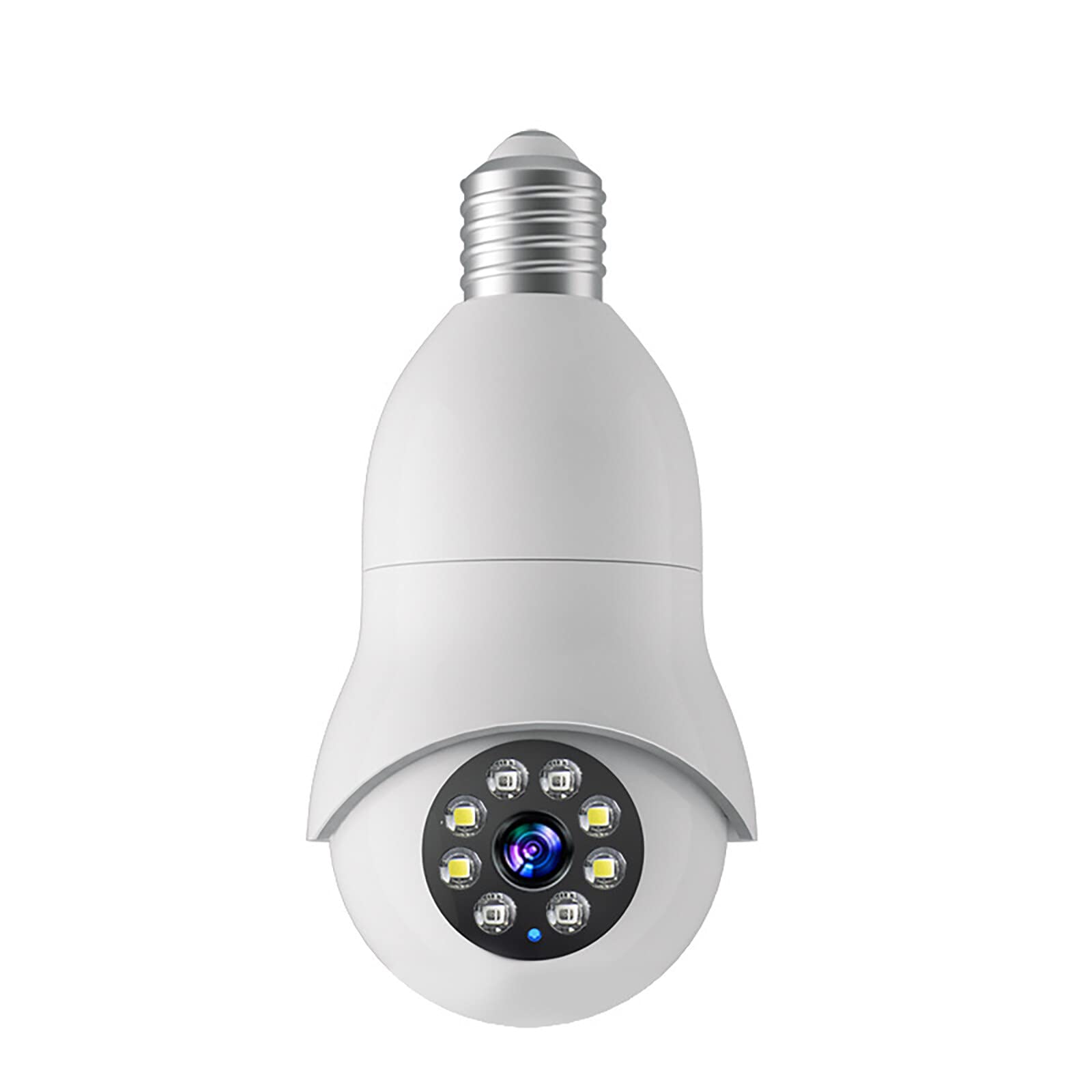 Ruiqas E27 Smart Light Bulb Security Camera - 2.4GHz/5GHz WiFi, 1080P 2MP HD, 360° Panoramic View - Indoor/Outdoor Home Security Surveillance for Garage, Yard & Porch