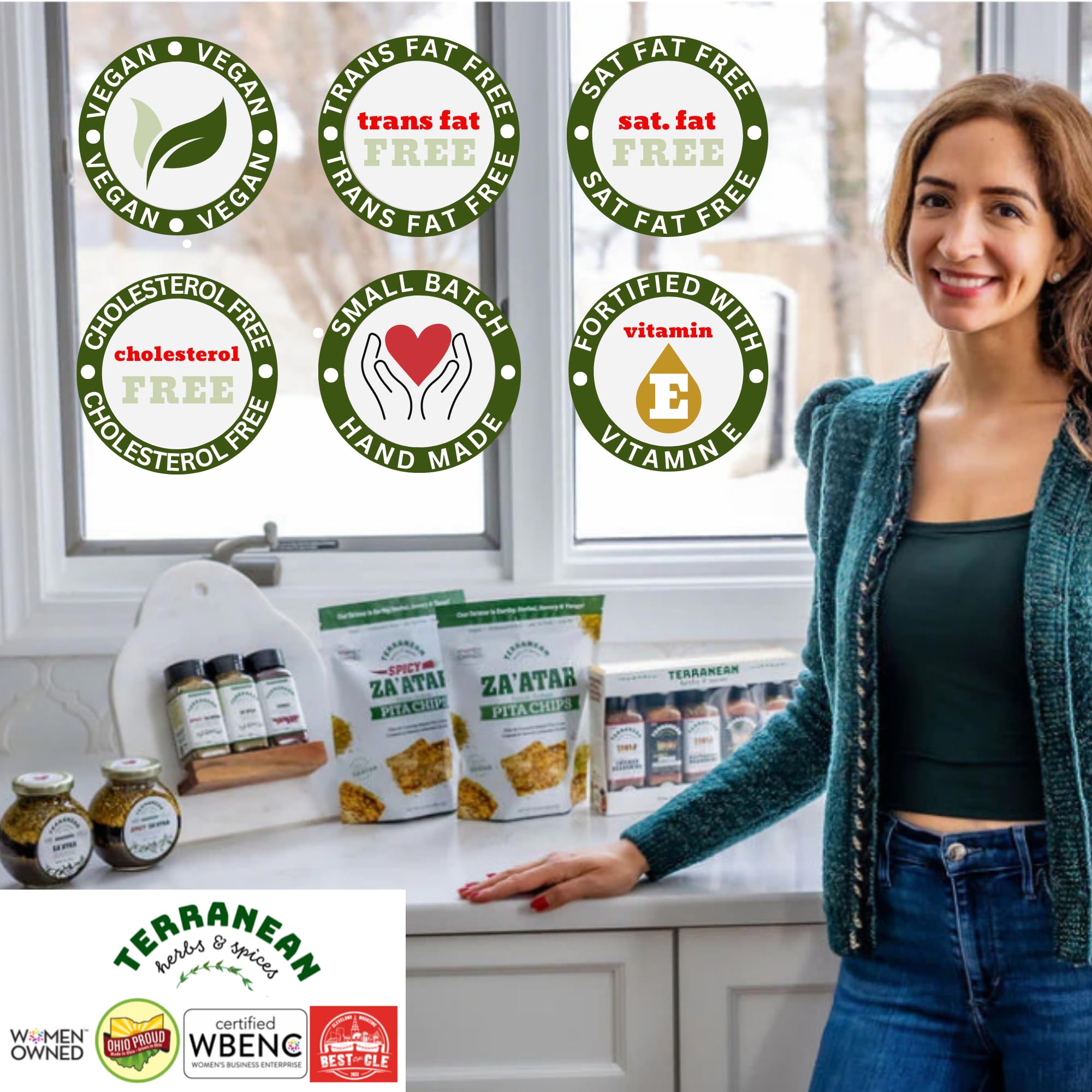 Terranean Herbs Pita Chips - Authentic Twice Baked, Thin & Crunchy Mediterranean Snacks (Assorted 3 Pack) | Perfect for Parties, Picnics & Healthy Snacking